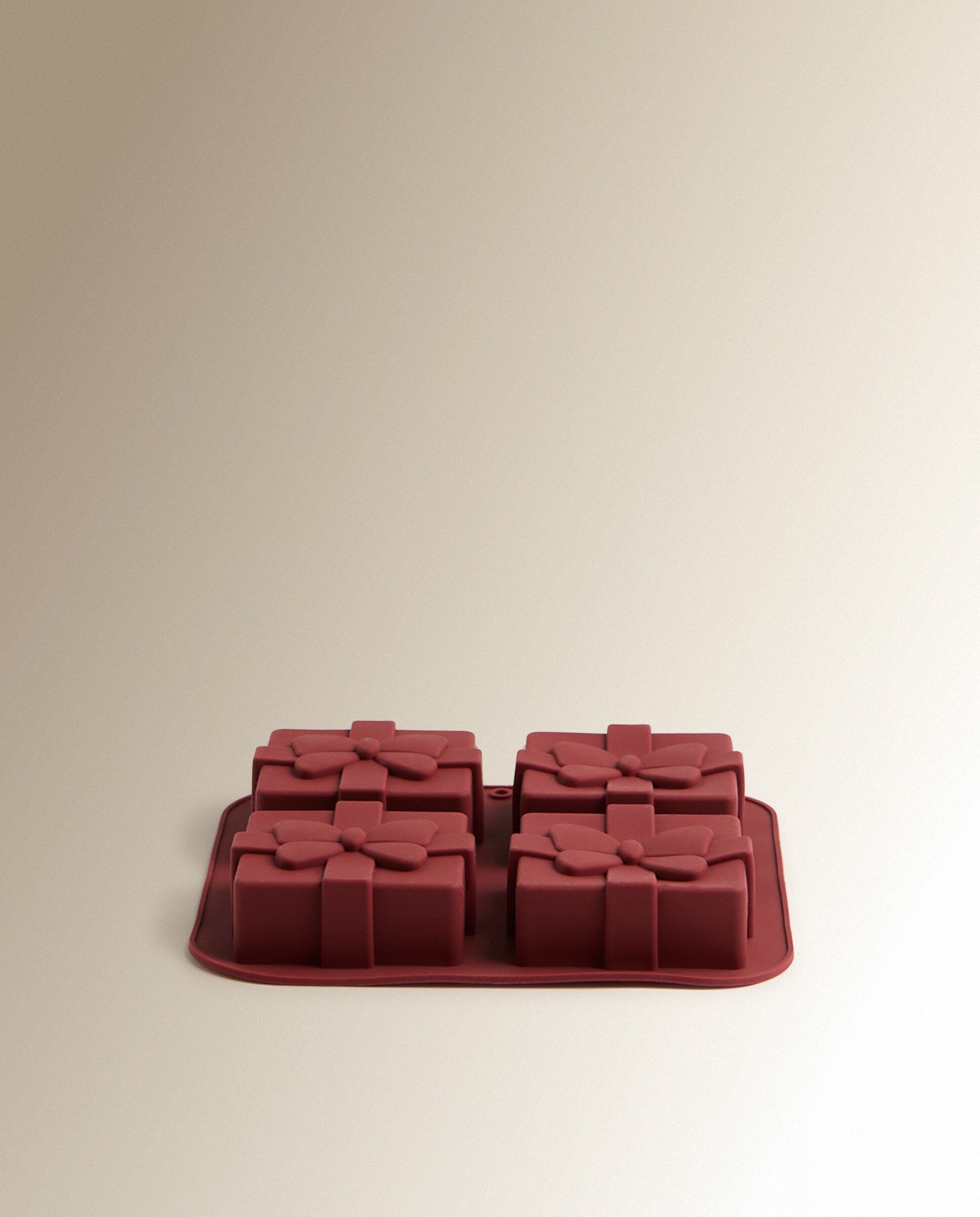 Molde de Silicone para 4 Unidades para Airfryer Presentes Vermelho-2