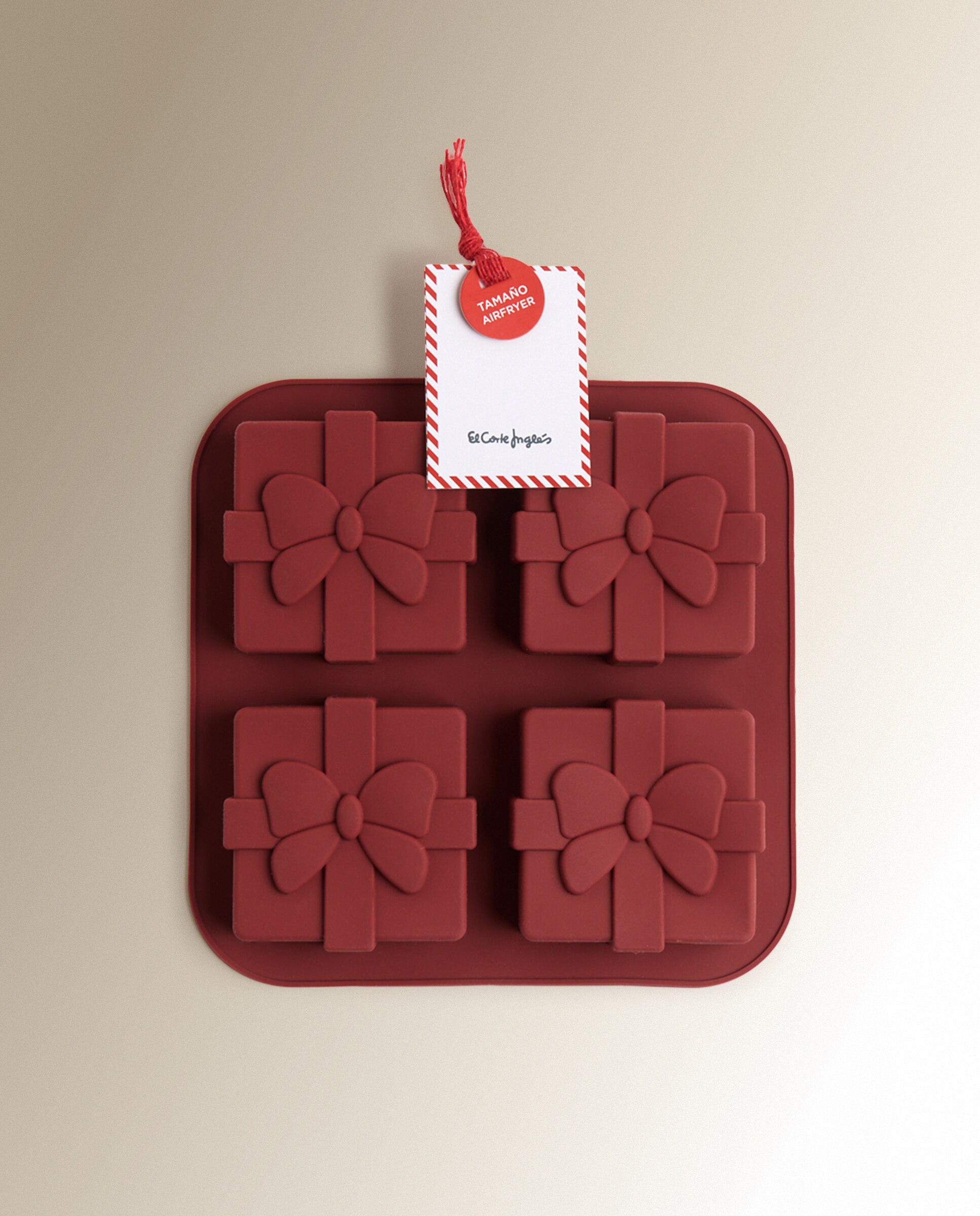 Molde de Silicone para 4 Unidades para Airfryer Presentes Vermelho-4