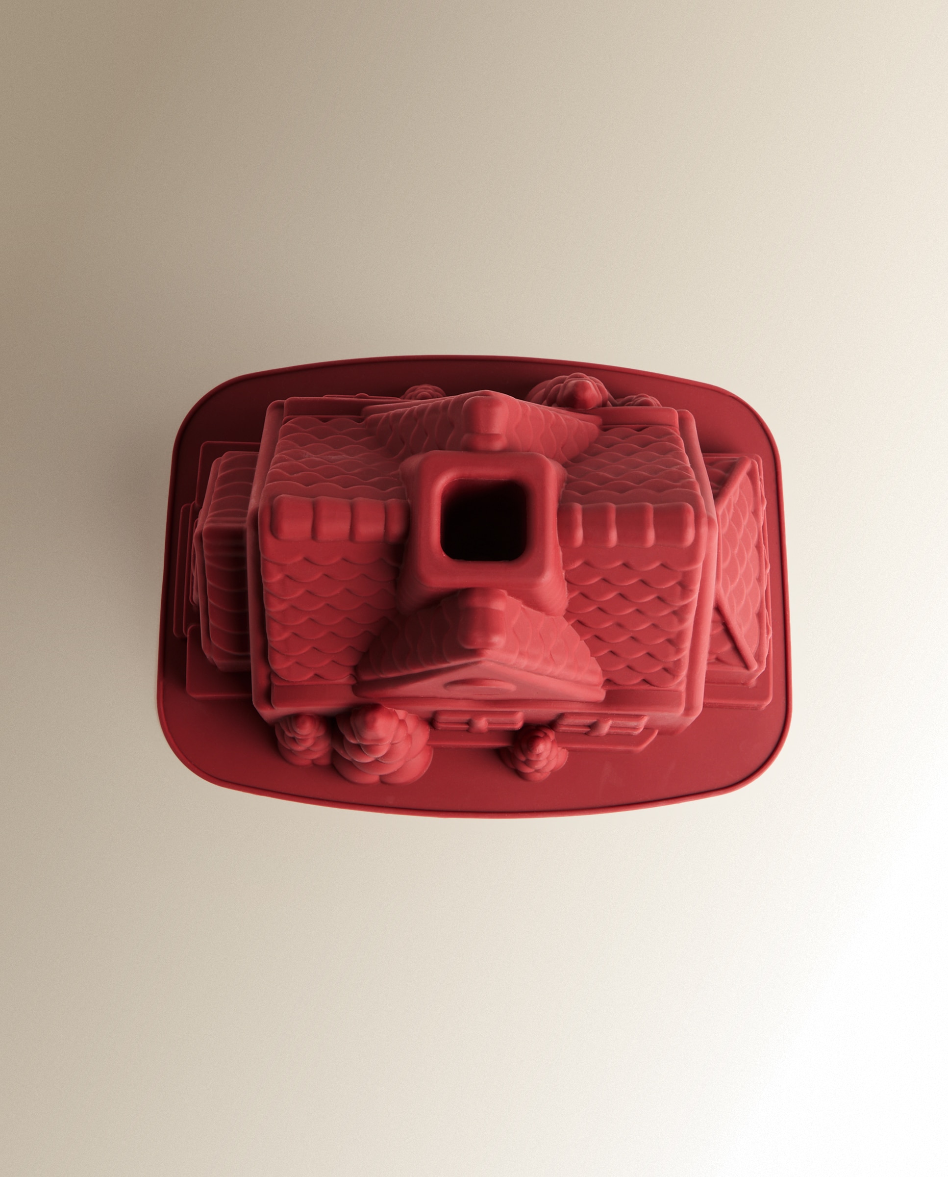 Molde de Silicone Casa Natal Vermelho-2