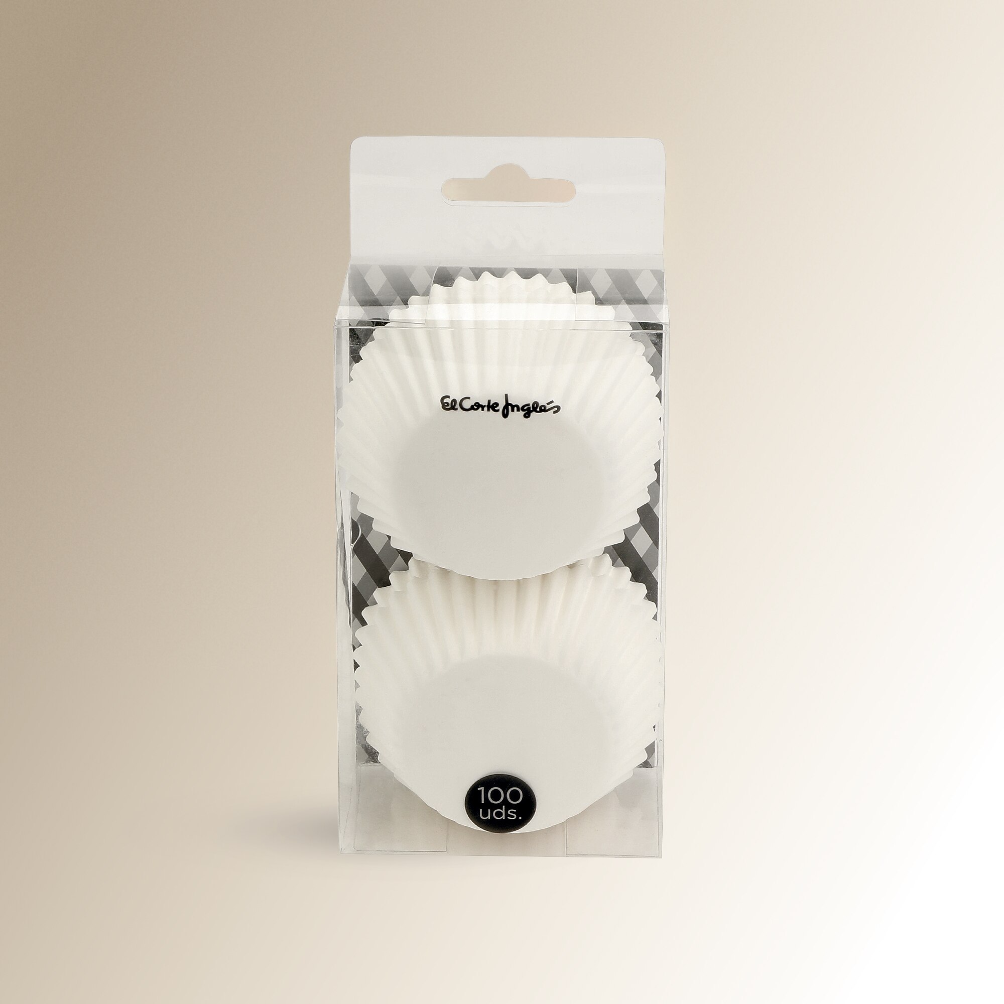 Set 100 cápsulas de cupcakes Blanco El Corte Inglés Blanco-2