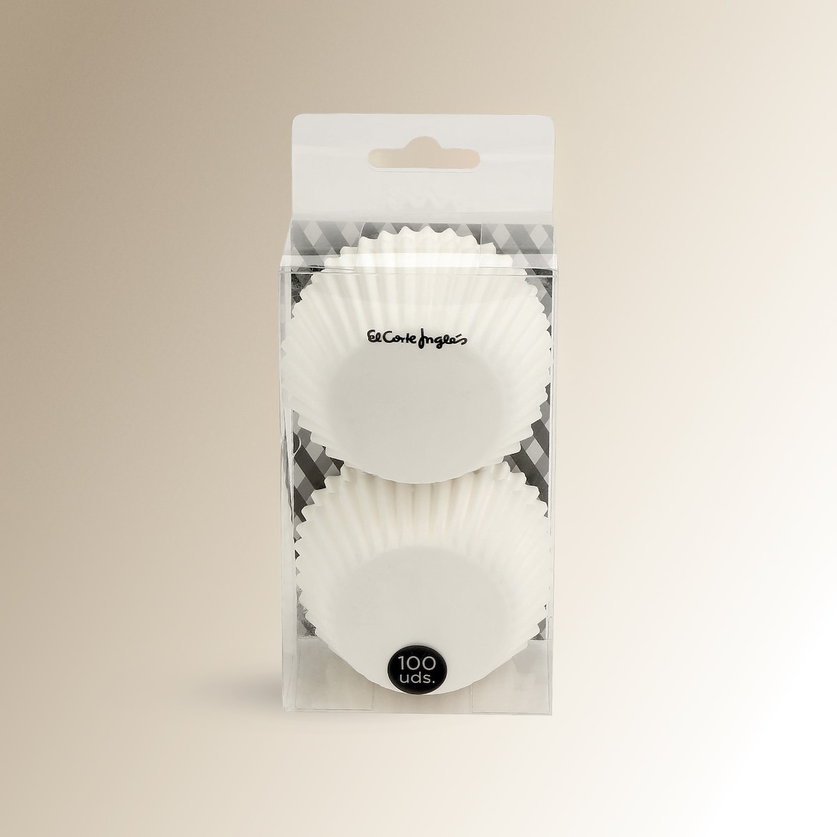 Set 100 cápsulas de cupcakes Blanco El Corte Inglés Blanco-2