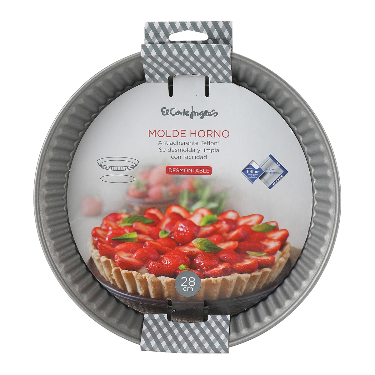Molde desmontável ondulado para tartes Preto-3
