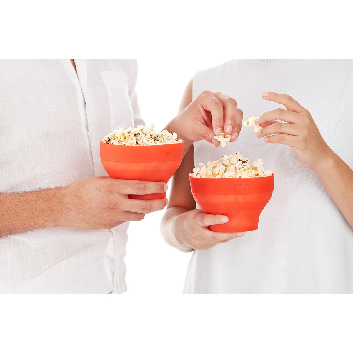 Conjunto de 2 Recipientes para Pipocas Pop Corn Vermelho-6