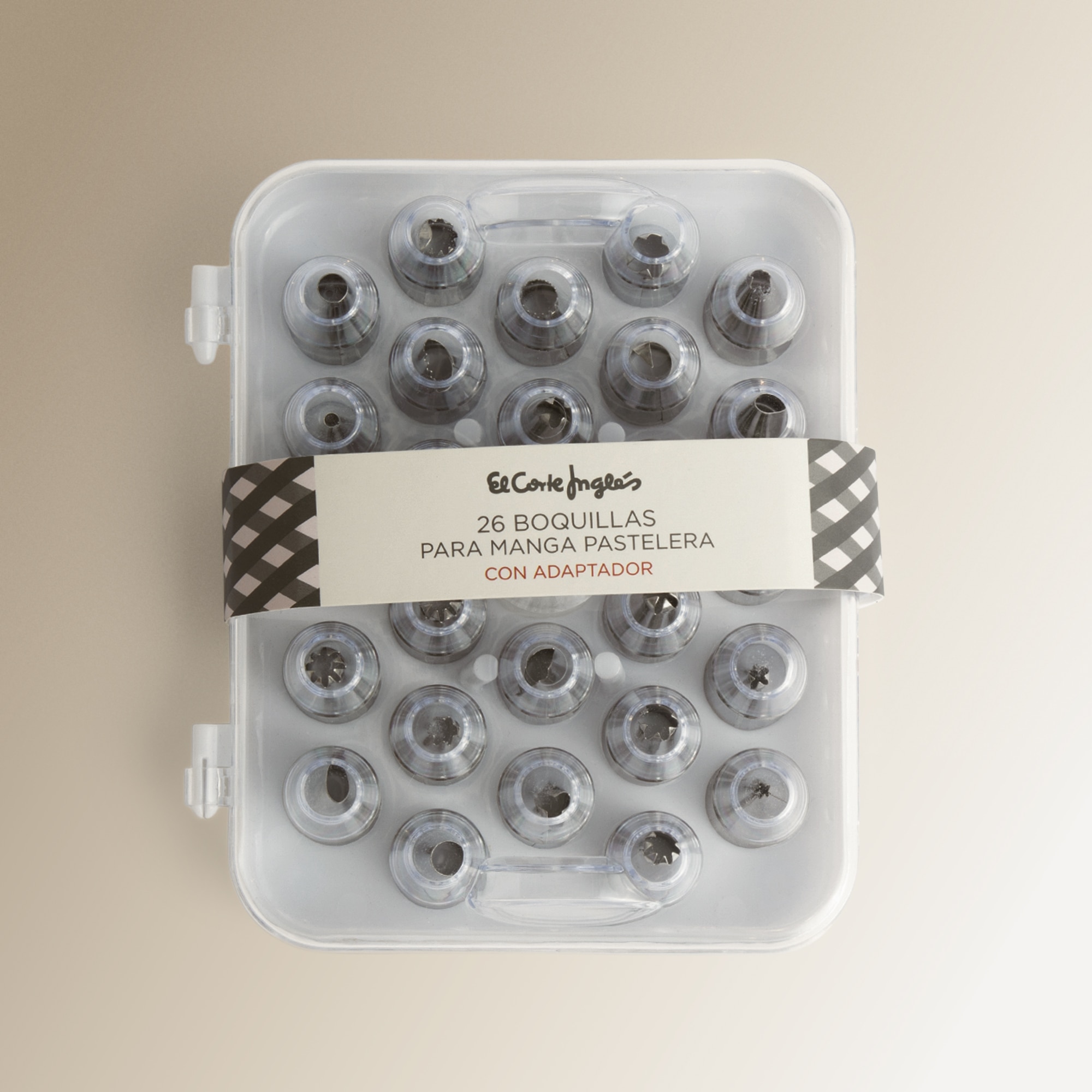 Conjunto de 26 boquilhas + adaptador Transparente-4