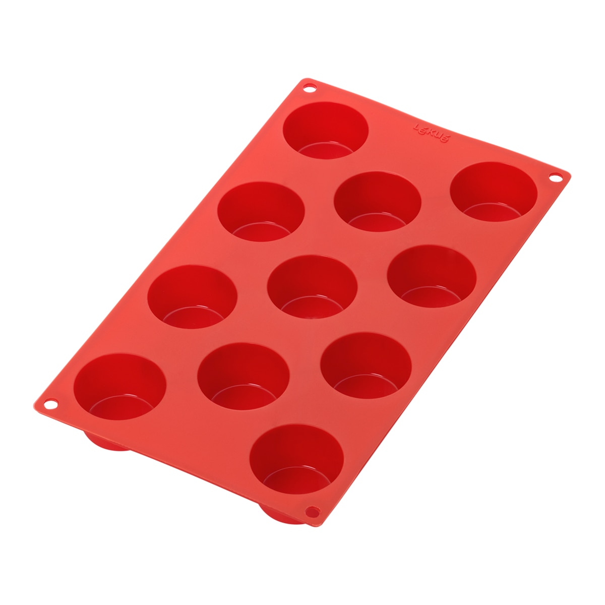Molde de silicone para 11 Mini Muffins Vermelho-1
