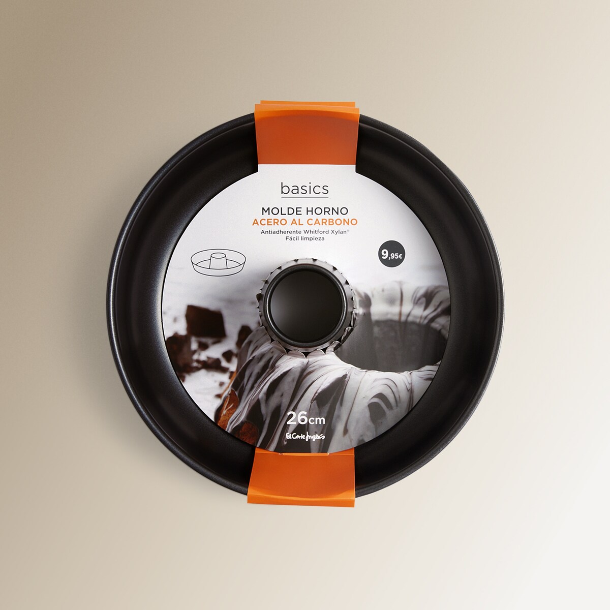 Molde Savarin Basics El Corte Inglés Gris oscuro-4