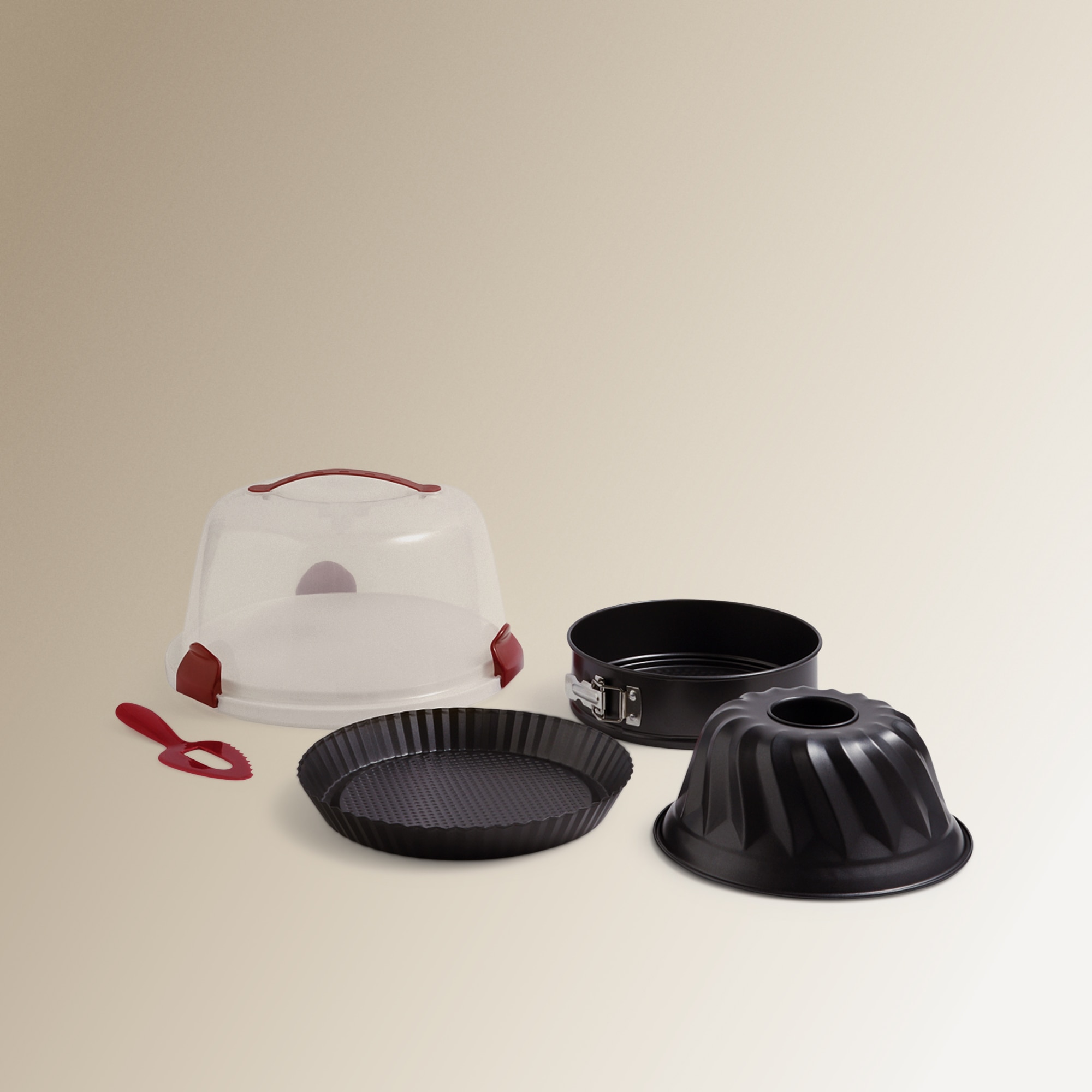 Imagem 0 de Conjunto de 5 Peças para Pastelaria com Porta-Bolos