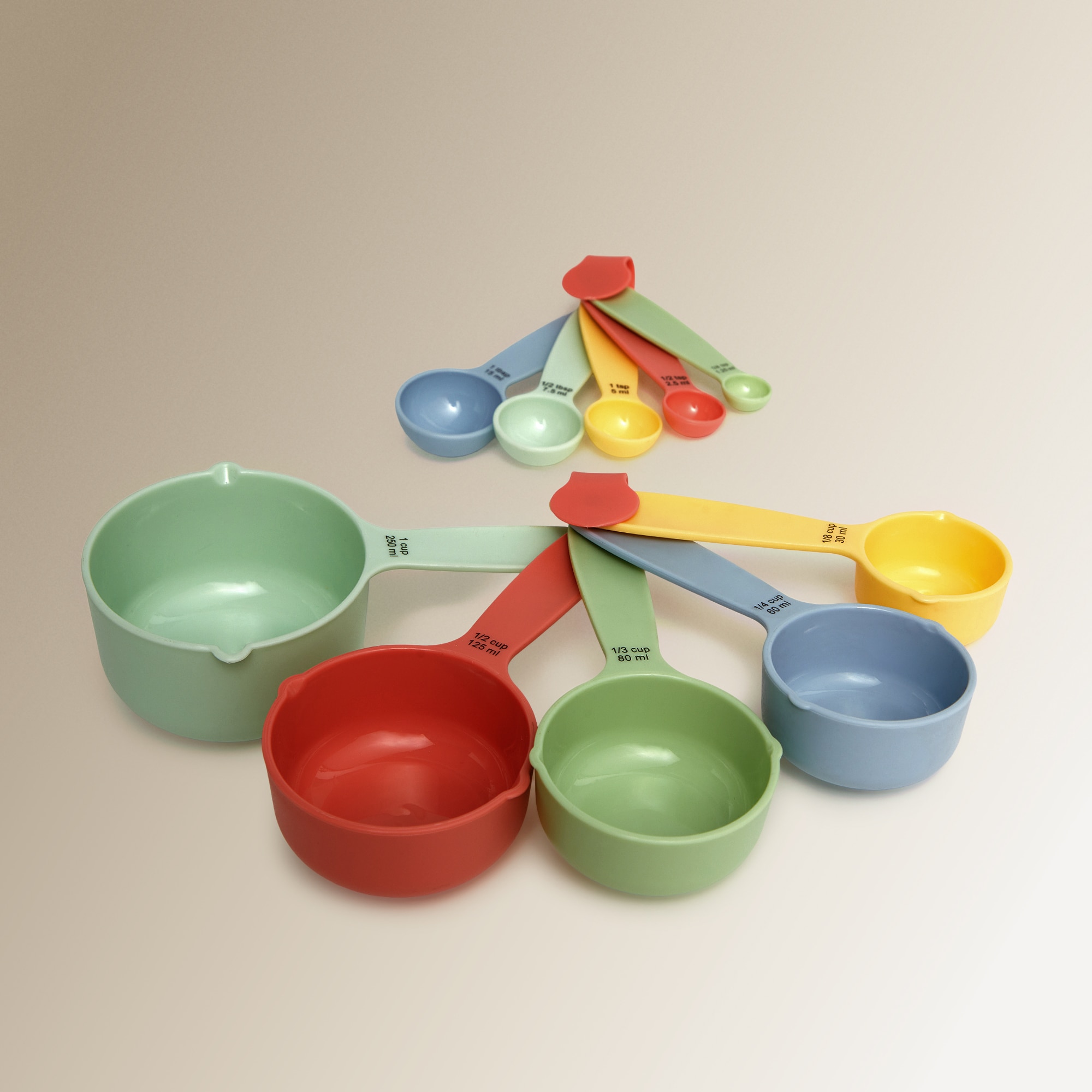 Conjunto de 10 colheres medidoras Multicolor Multicolor-1