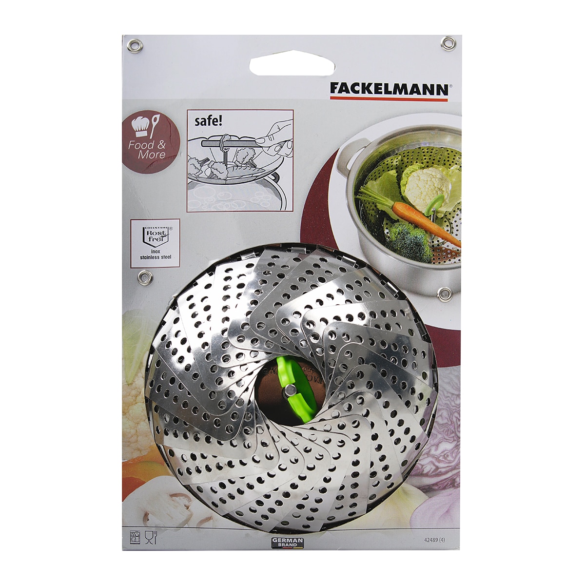 Cestillo plegable de cocción de vapor Food&More Fackelmann Acero-7