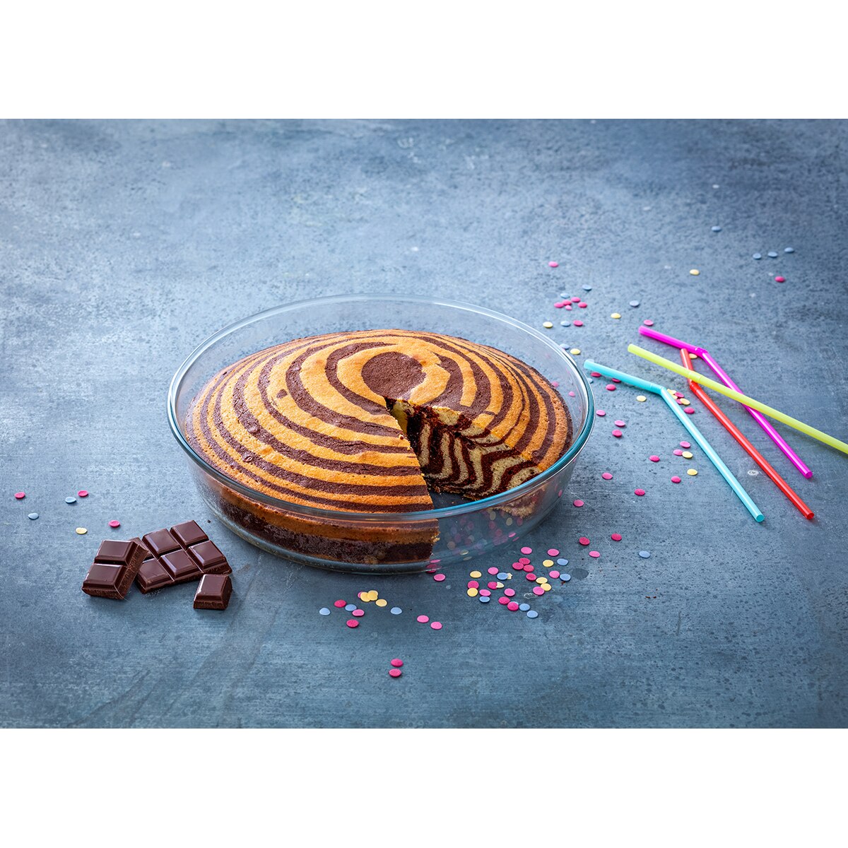 Conjunto de 2 moldes para bolos Bake&Enjoy Transparente-6