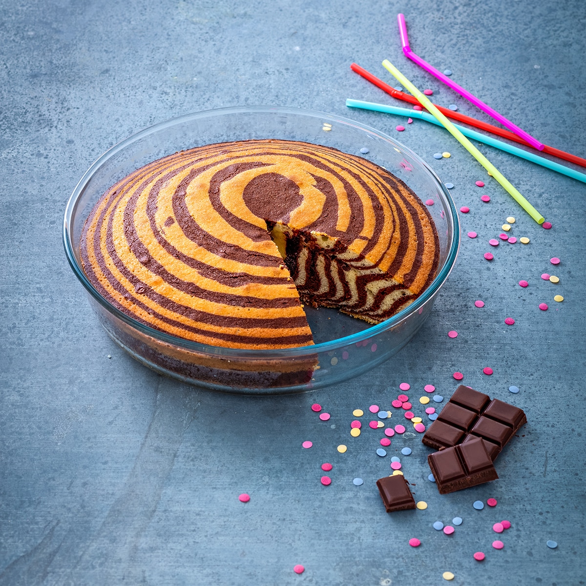 Conjunto de 2 moldes para bolos Bake&Enjoy Transparente-7