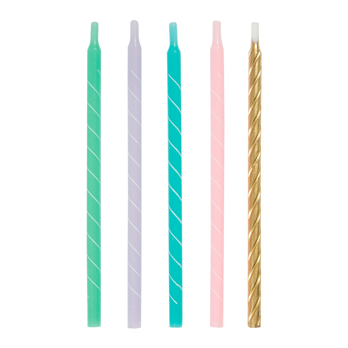 Conjunto de 5 velas de espiral Multicolor-1