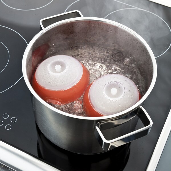 Forma Cilíndrica para Cozer Ovos Compatível com Air Fryer Vermelho-4