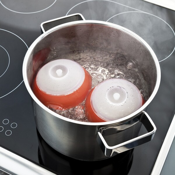 Molde Quadrado para Cozer Ovos Compatível com Air Fryer Vermelho-4