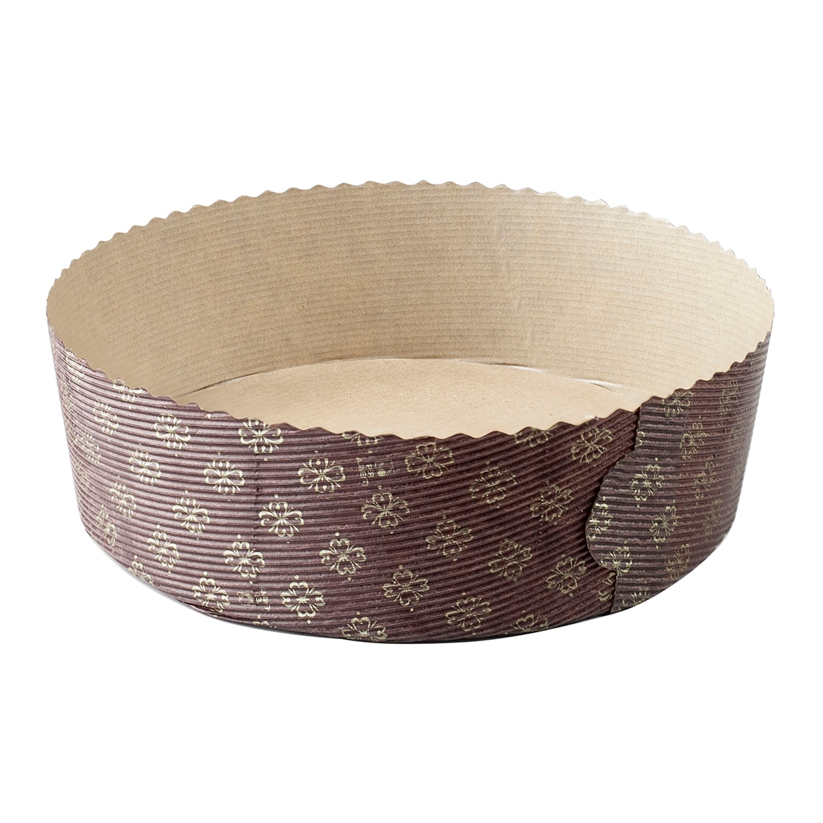 Conjunto de 4 Moldes Descartáveis Altos para Pastelaria Castanho-1