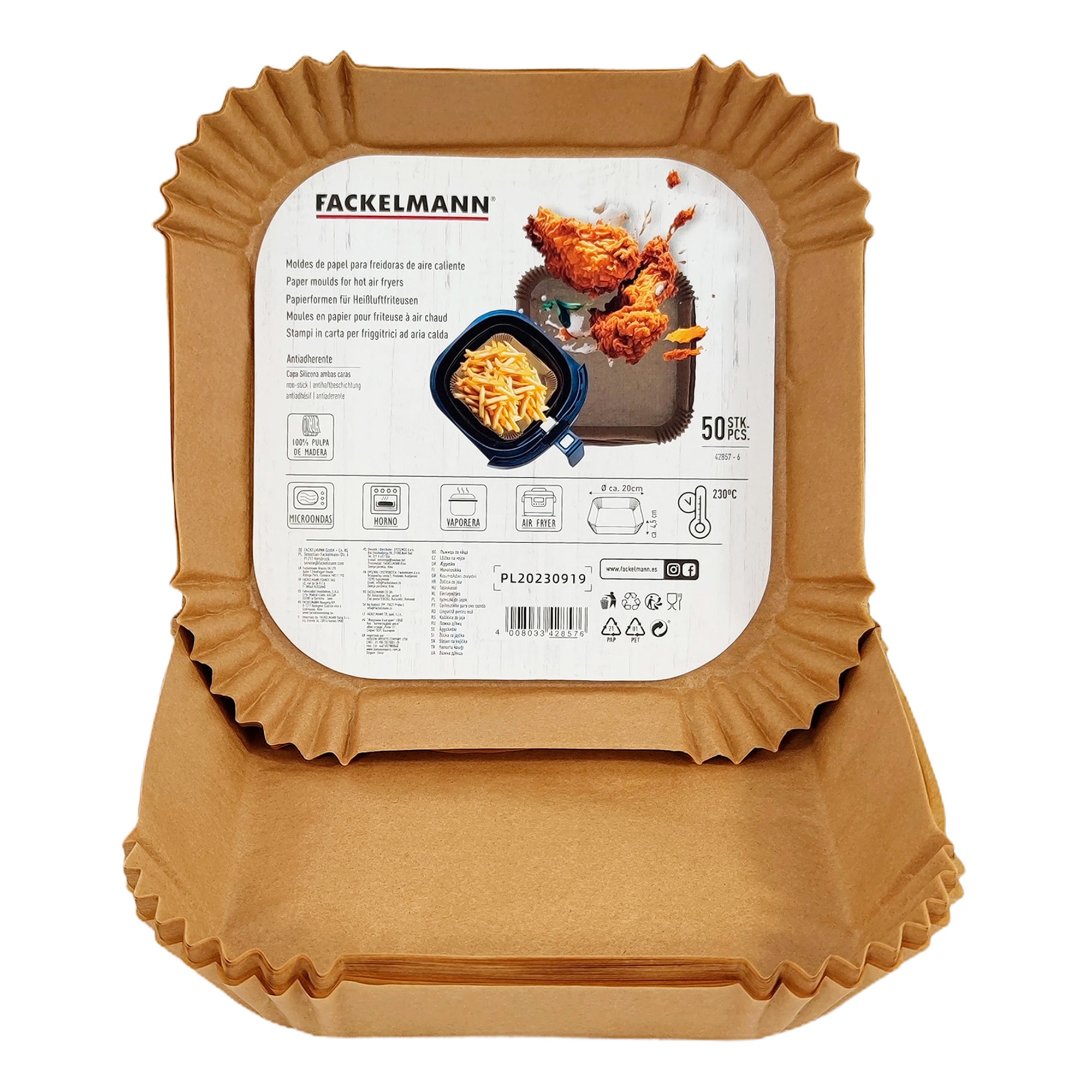 Imagem 0 de Conjunto de 50 Moldes Quadrados para Fritadeira Cooking- Airfyer