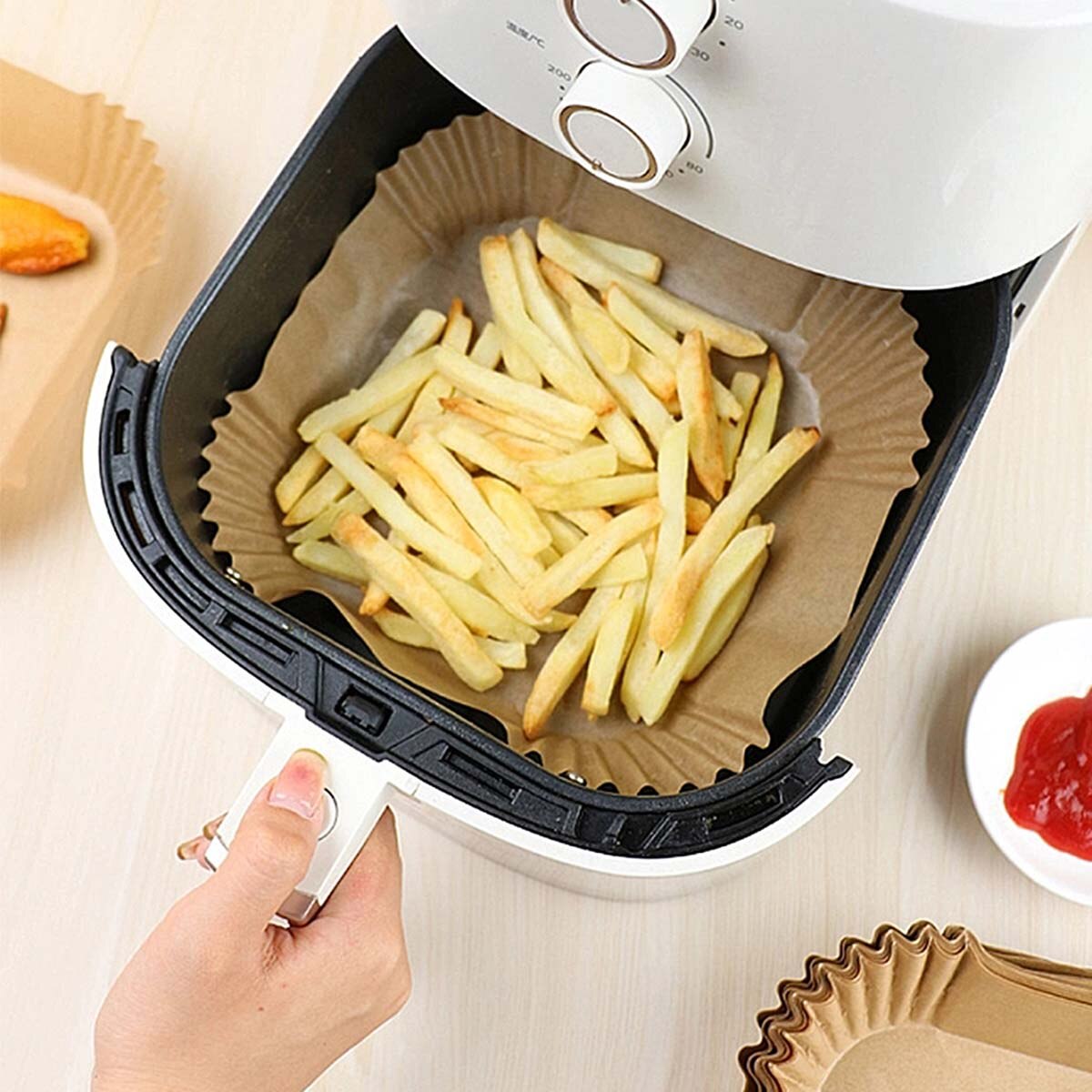 Set de 50 moldes cuadrados para freidora Cooking- Airfyer Fackelmann 3