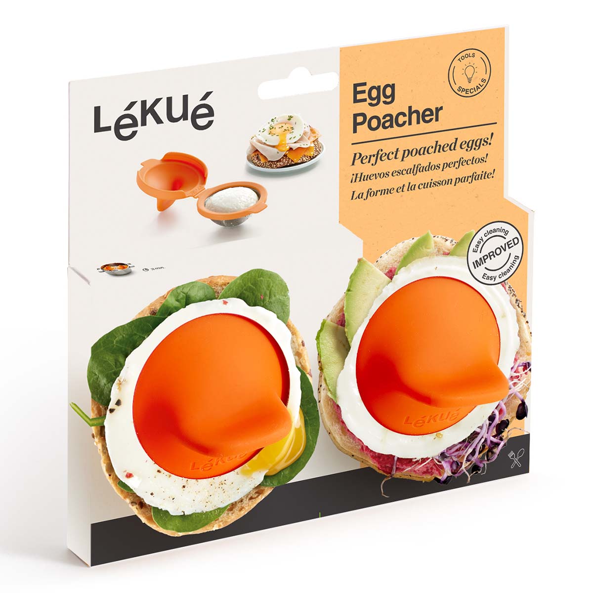 Kit de 2 Escalfadores de Ovos Laranja-10