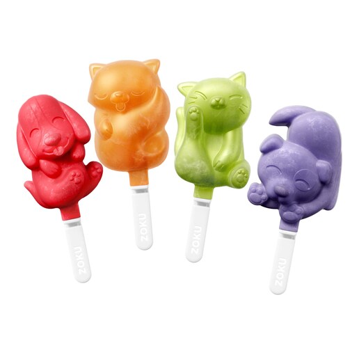 Set de 4 moldes de helado Perros y Gatos Zoku