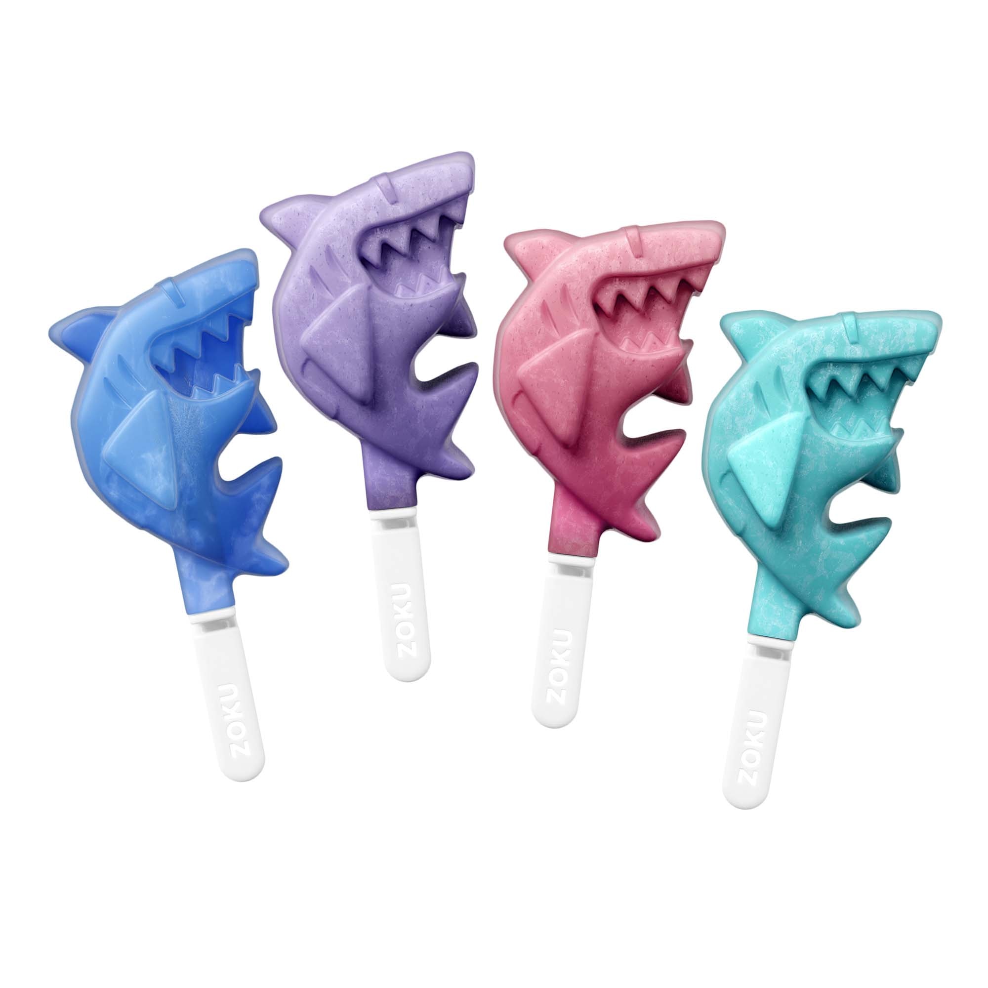 Imagem 0 de Conjunto de 4 Formas de Gelado Tubarões