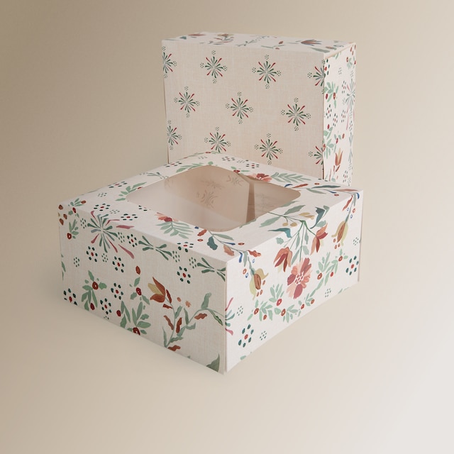 Imagem 0 de Conjunto de 2 Caixas para Bolo Bloma