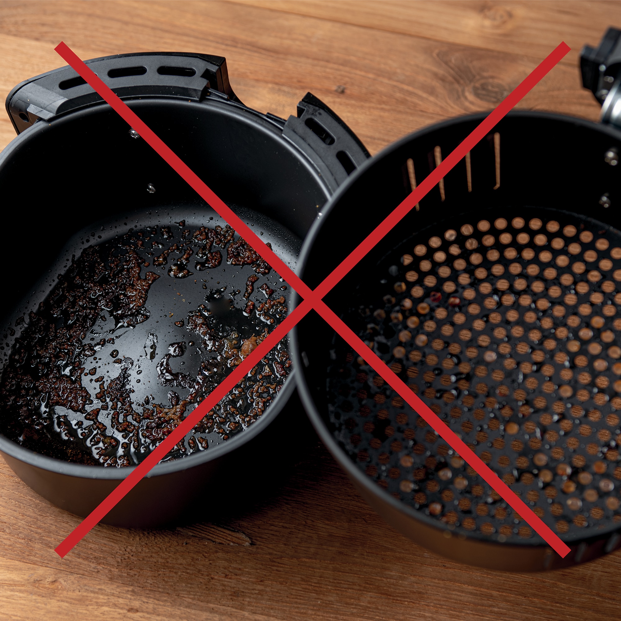 Conjunto de 2 Moldes Airfryer No Stick Preto-7