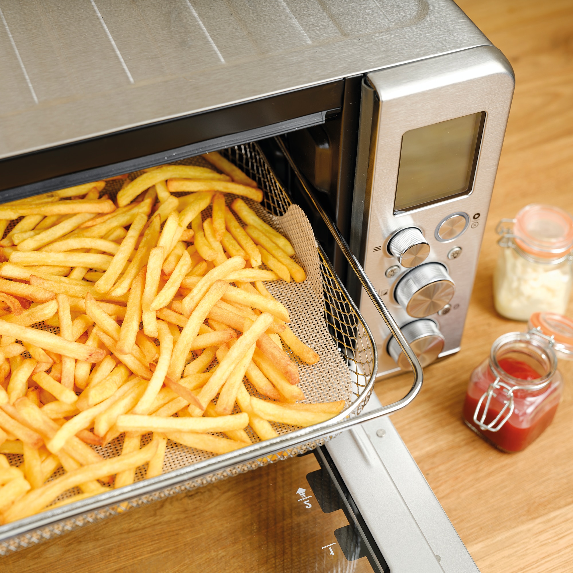 Conjunto de 2 Tapetes Airfryer No Stick Preto-3