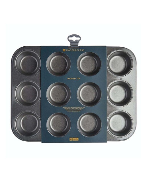 Molde Antiaderente para 12 Madalenas Cinzento-9