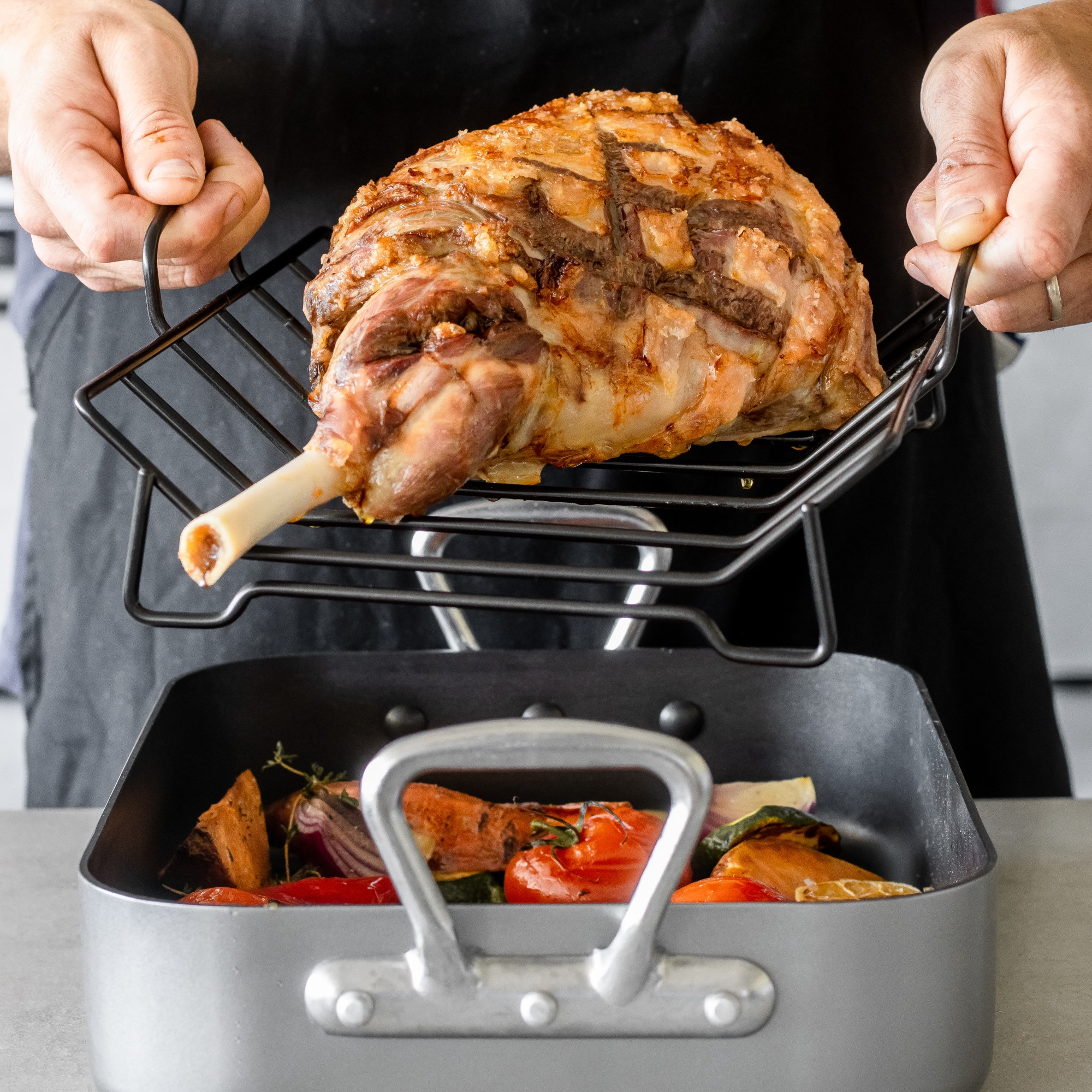 Tabuleiro para Assar Antiaderente Cinzento-2