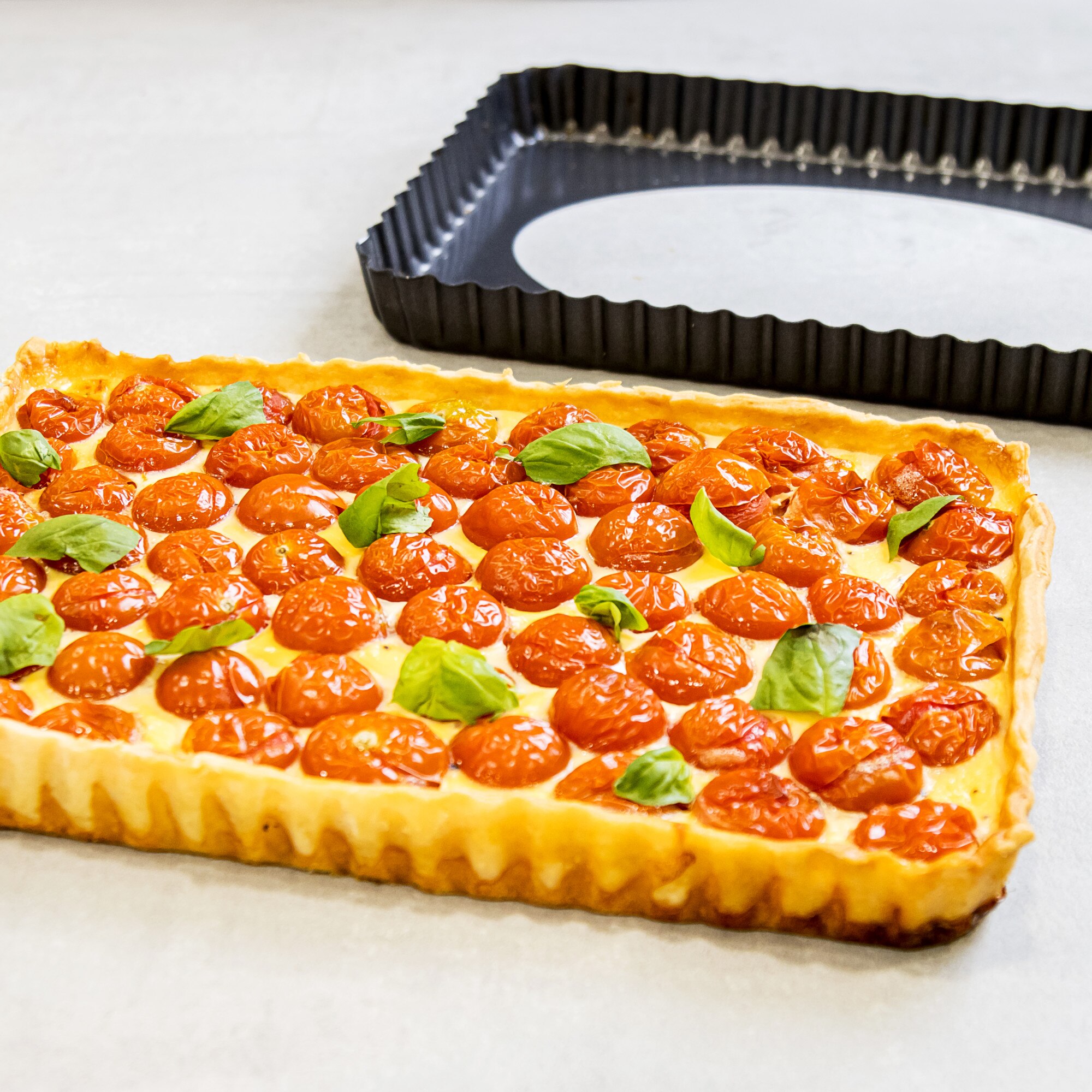 Forma Retangular Antiaderente para Quiche Cinzento-5