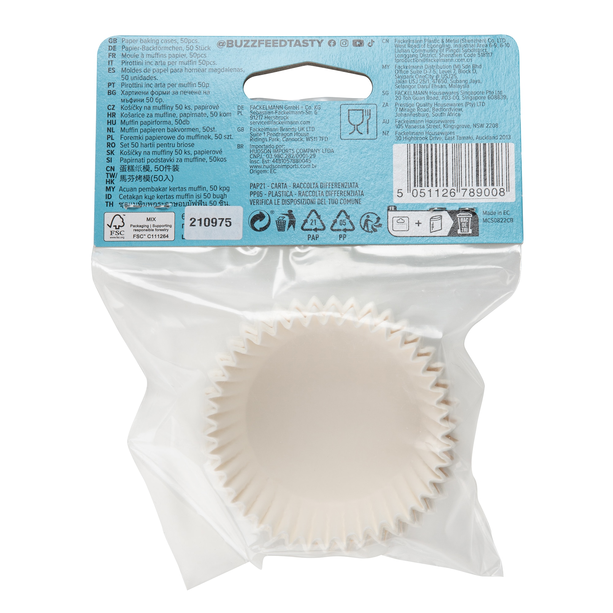Set de 50 cápsulas para magdalenas Tasty Blanco-5