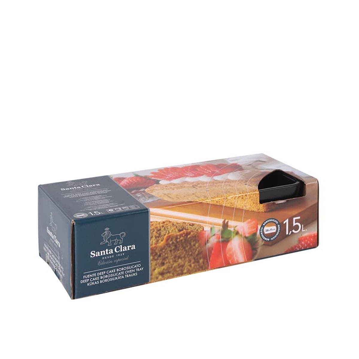 Molde Cake de borosilicato Santa Clara Negro-2