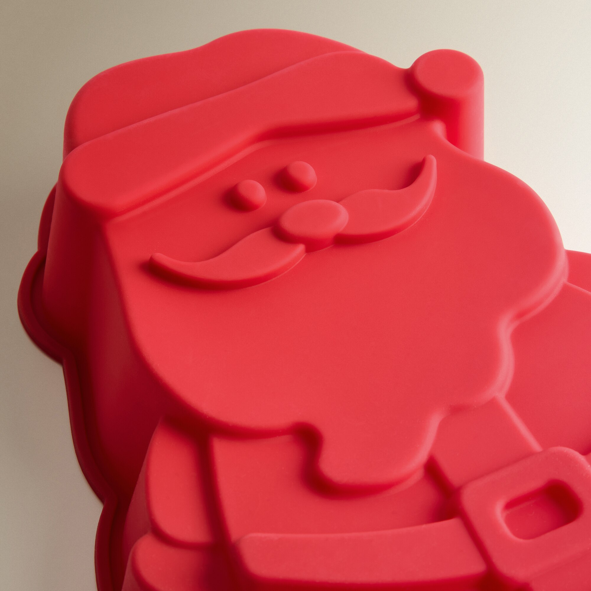 Molde de silicona para repostería Papá Noel Navidad Rojo-3