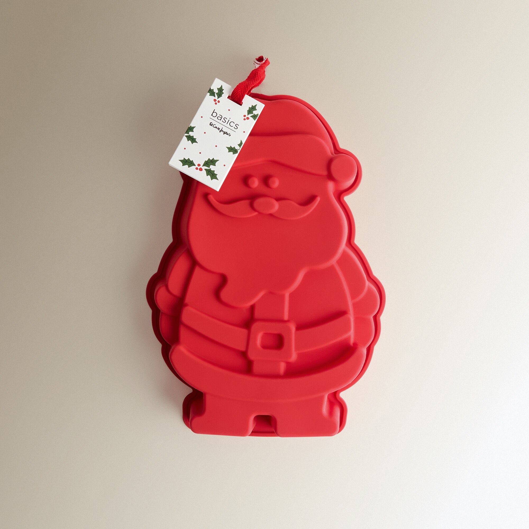 Molde de silicona para repostería Papá Noel Navidad Rojo-4