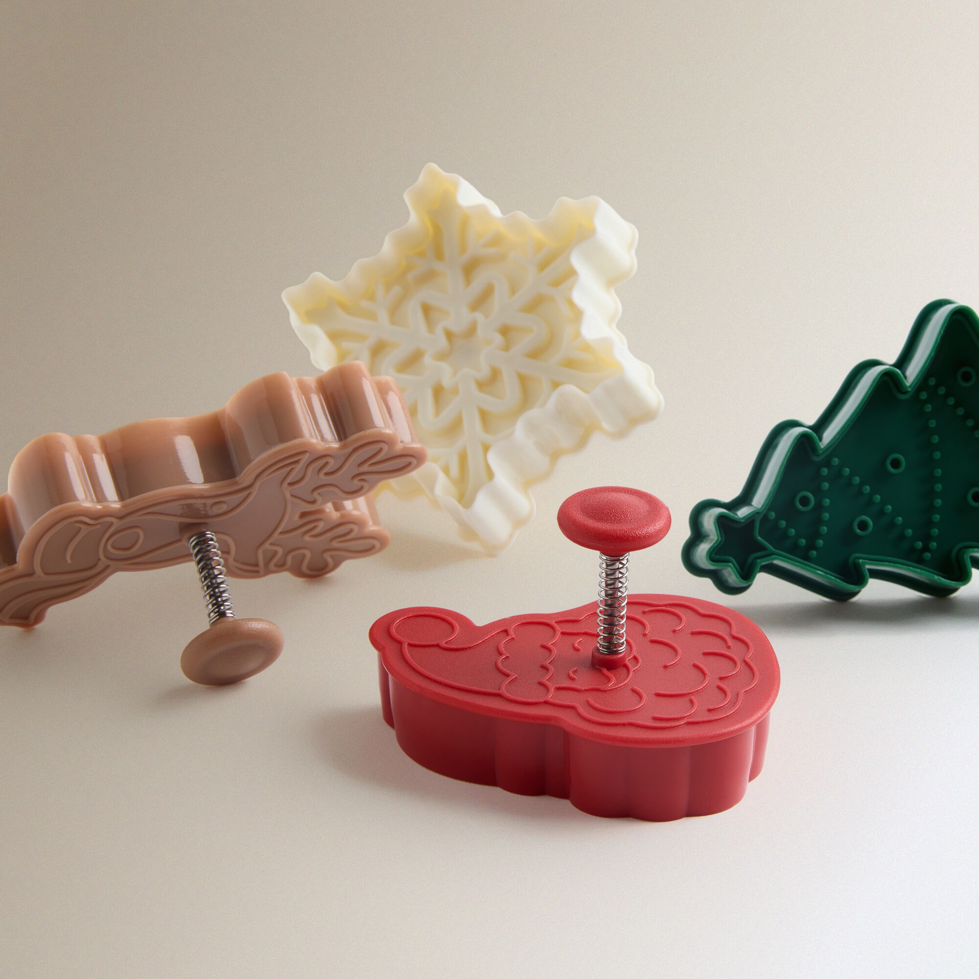 Set de 4 sellos para galletas Navidad Multicolor-2