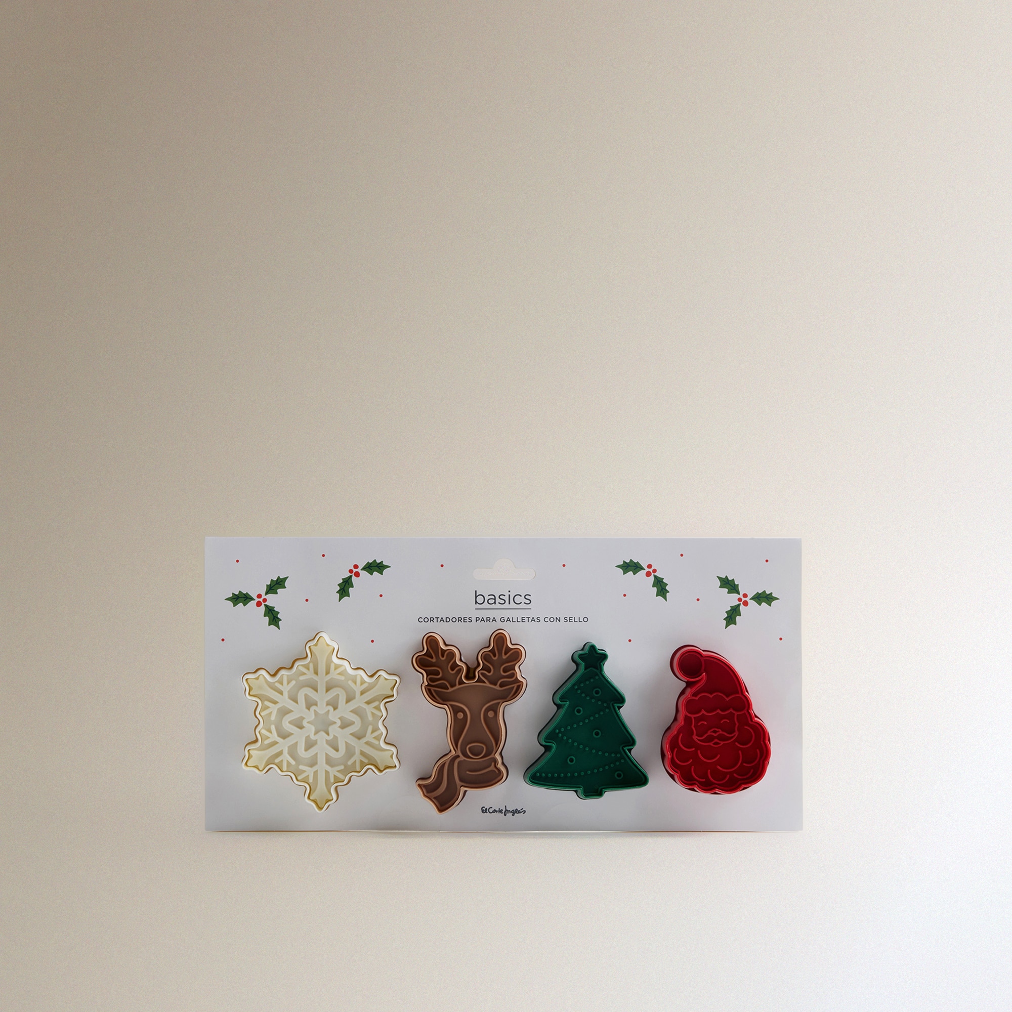 Set de 4 sellos para galletas Navidad Multicolor-3