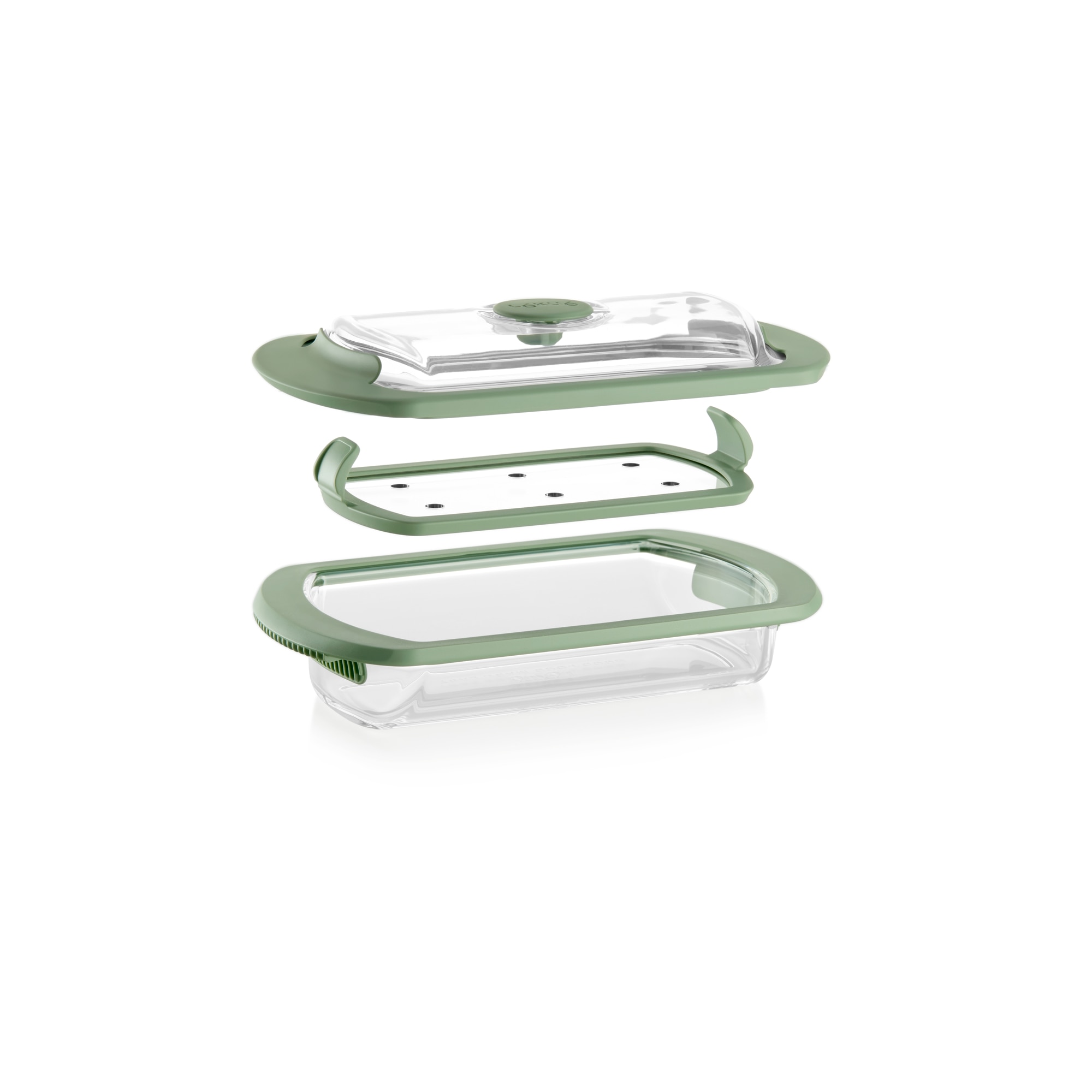 Estojo de vapor em vidro para 2 pessoas Lékué Transparente-4
