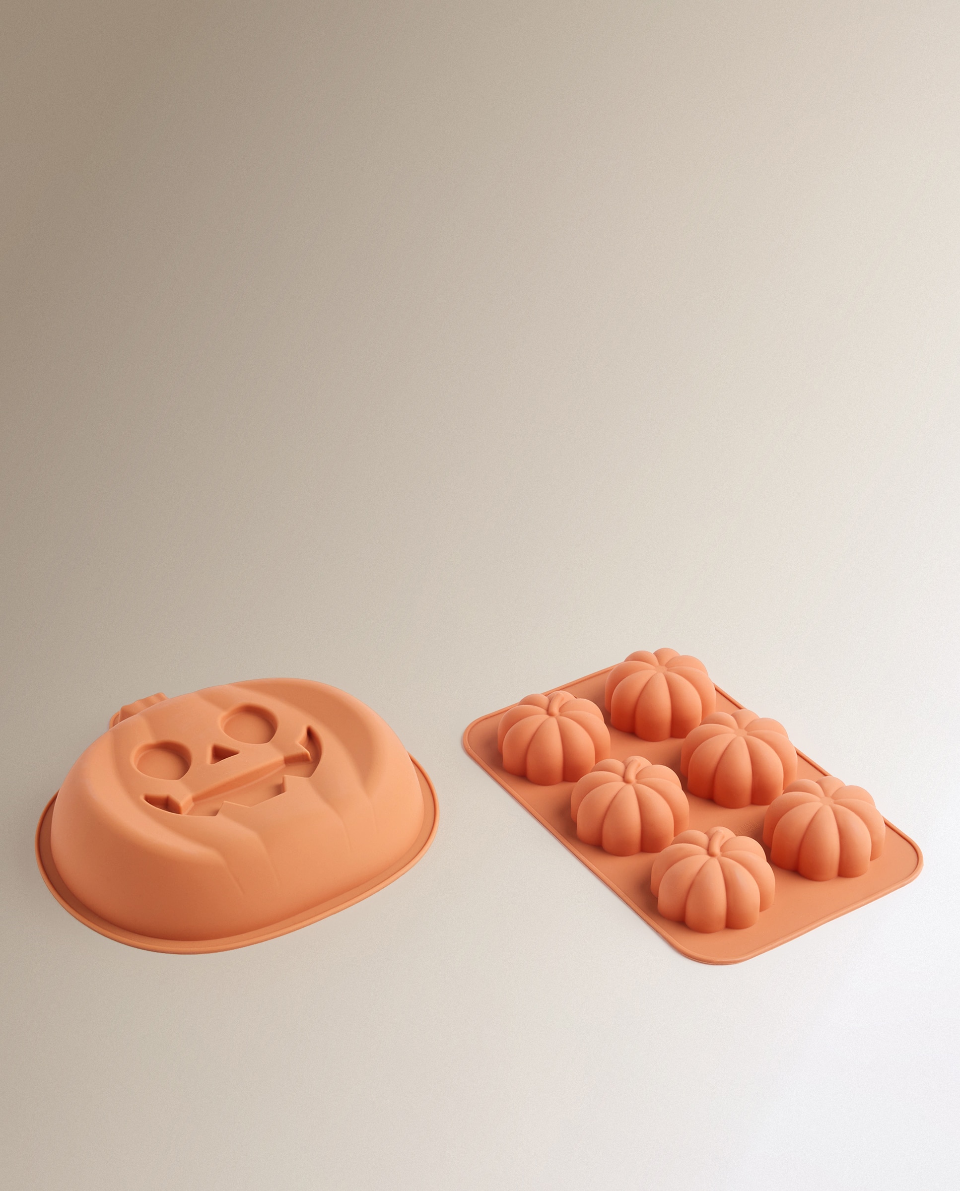 Molde de Silicone Abóbora Grande Halloween Laranja-5