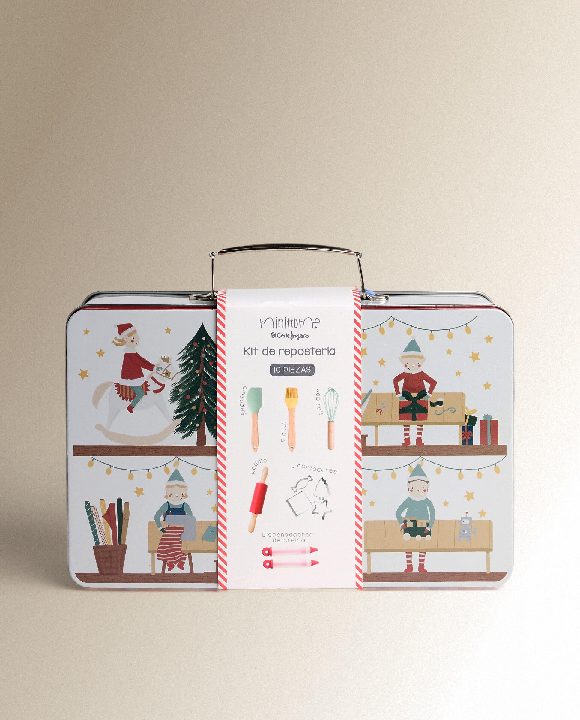 Conjunto de 14 Acessórios de Confeitaria Infantil com Caixa de Natal Multicolor-4