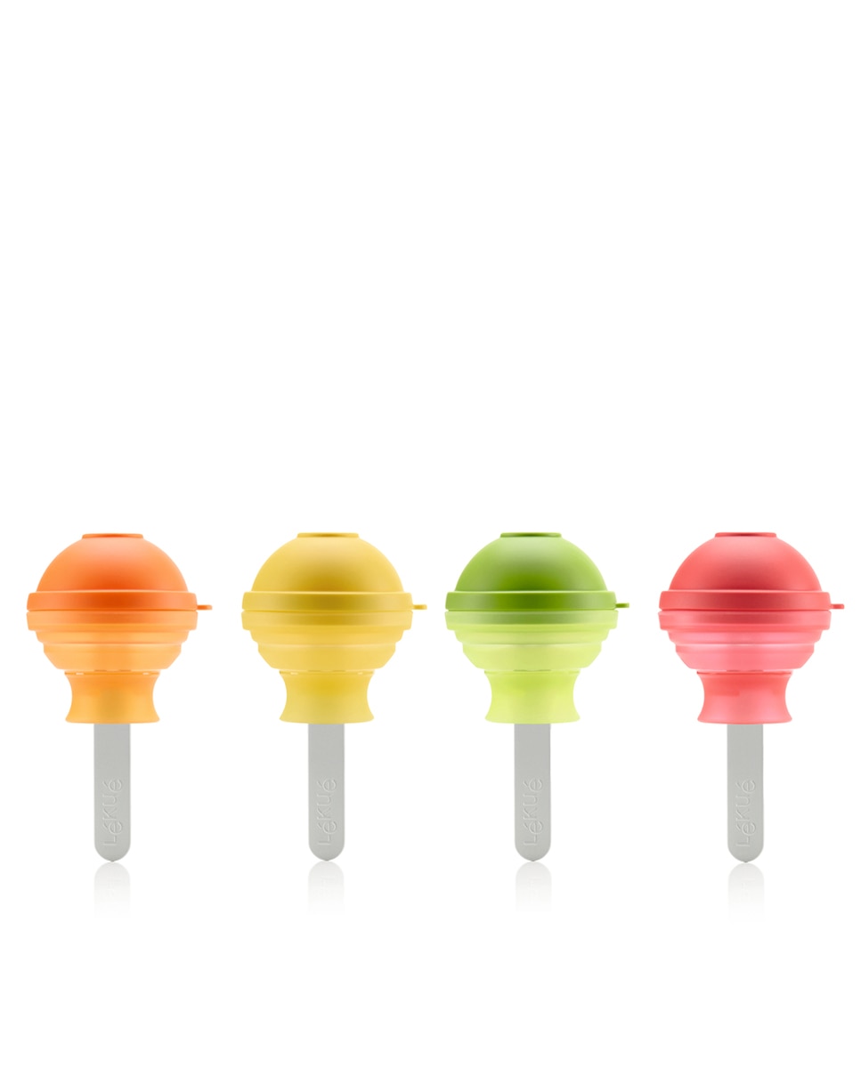 Imagem 0 de Conjunto de 4 moldes para gelados Lolipop Lékué