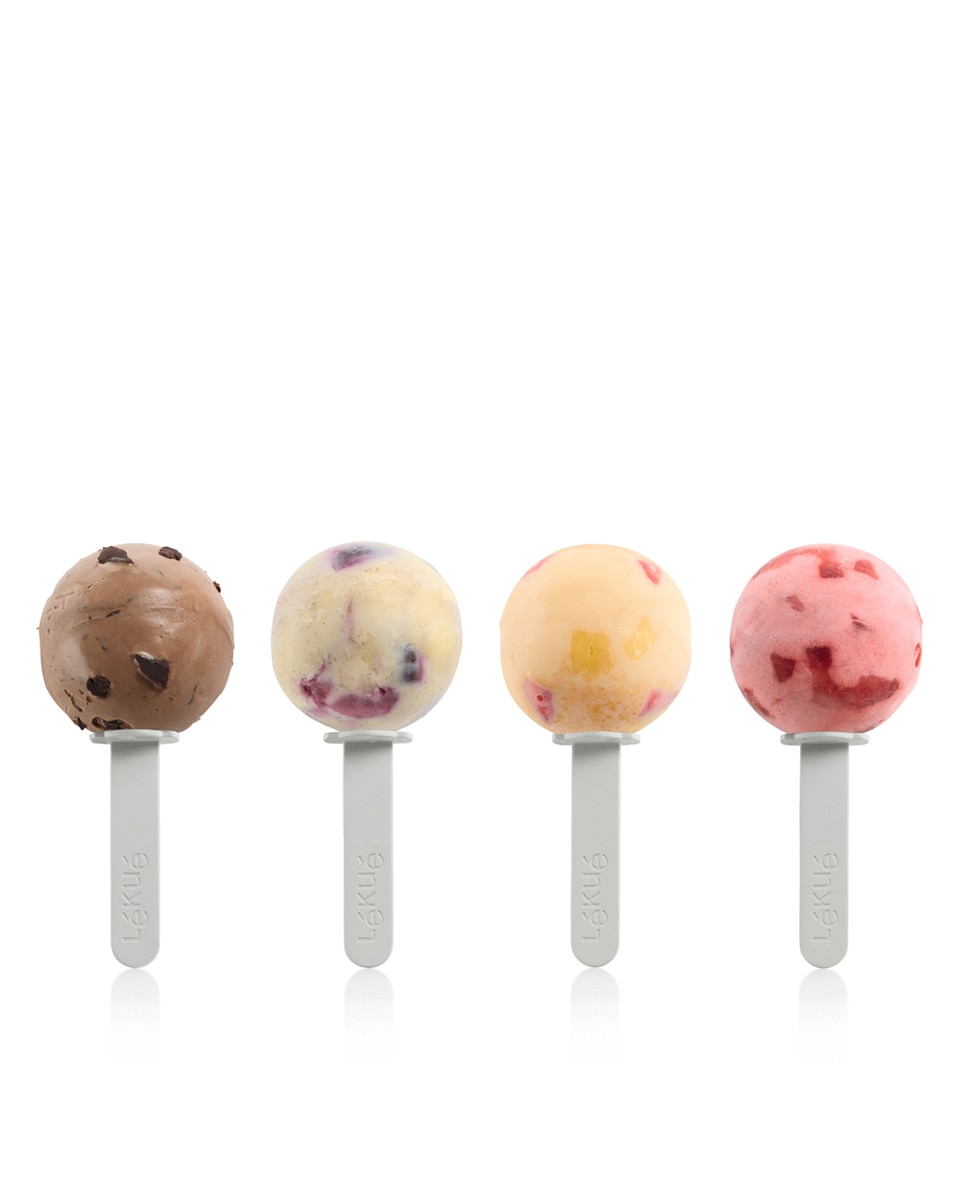 Conjunto de 4 moldes para gelados Lolipop Lékué Multicolor-7