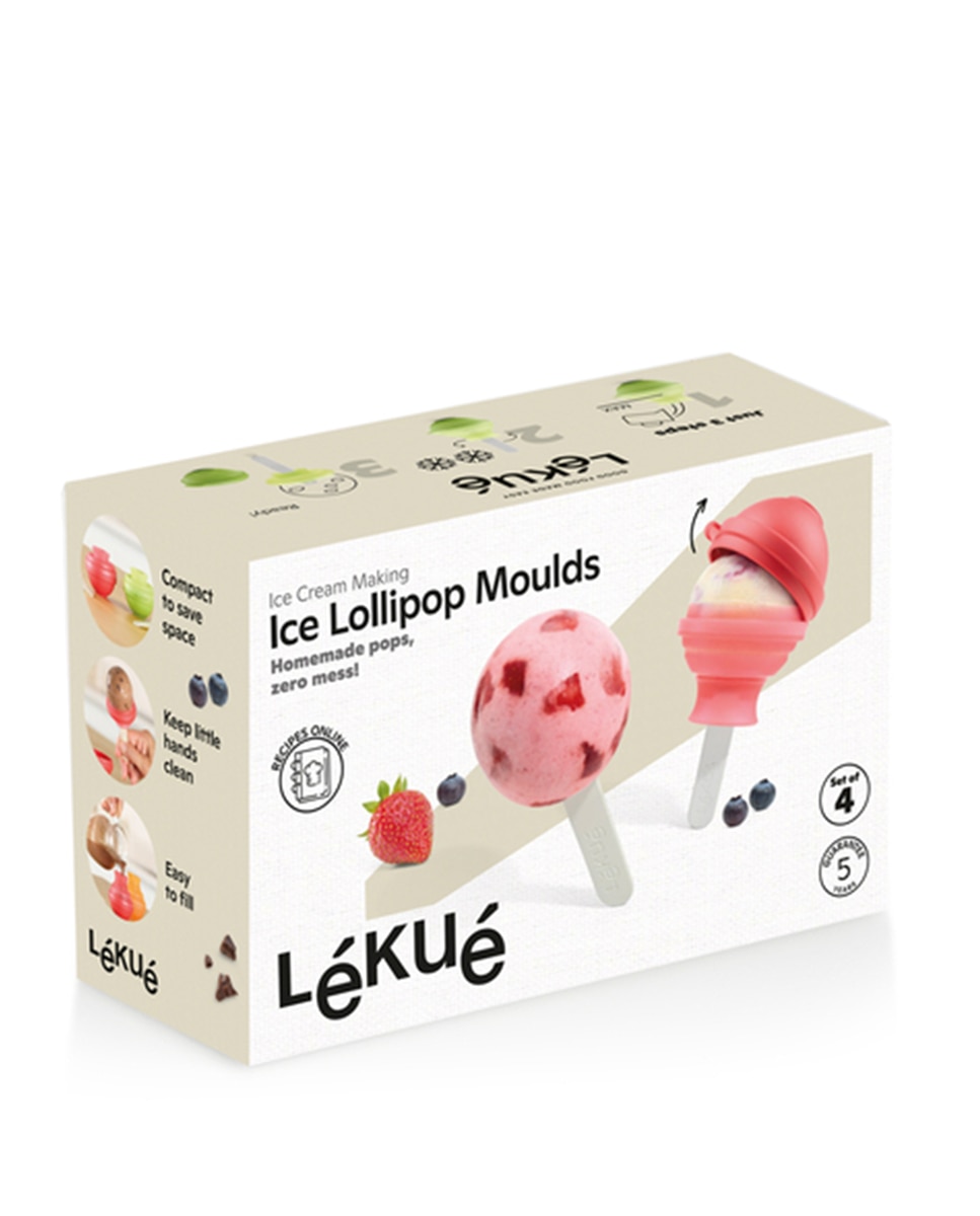 Conjunto de 4 moldes para gelados Lolipop Lékué Multicolor-8