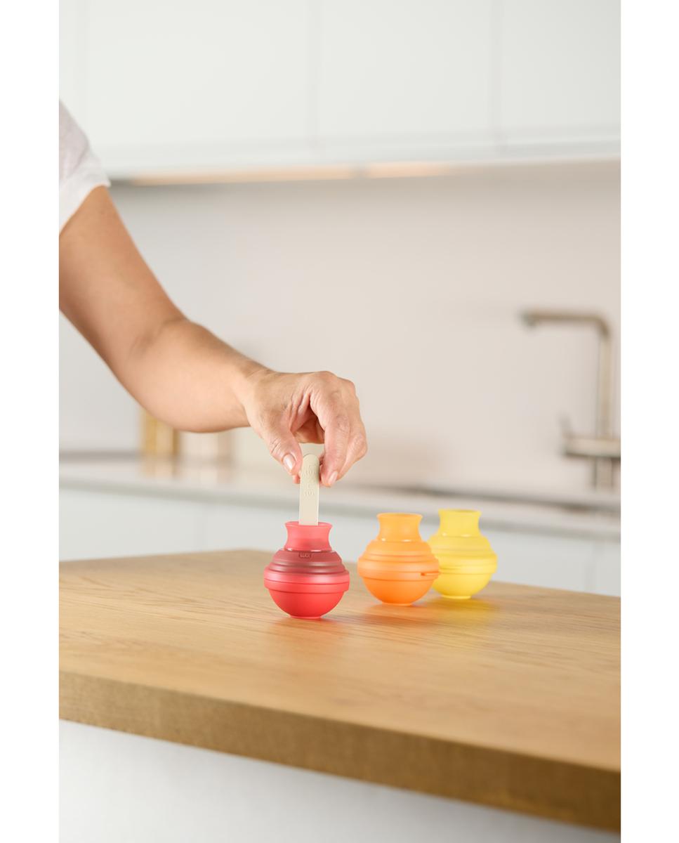 Conjunto de 4 moldes para gelados Lolipop Lékué Multicolor-16