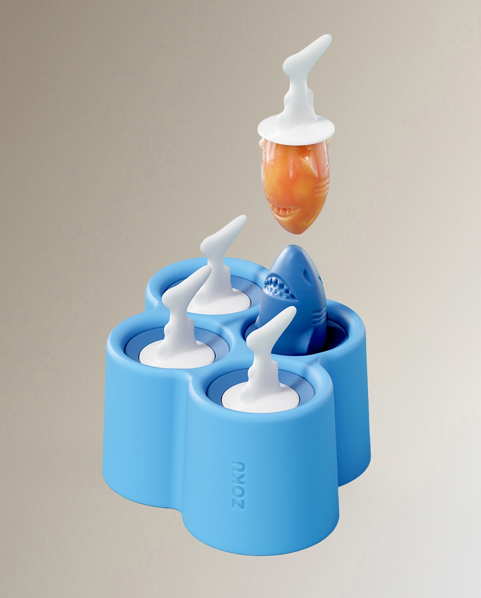 Imagem 0 de Molde de Gelados de Tubarão 4 Peças
