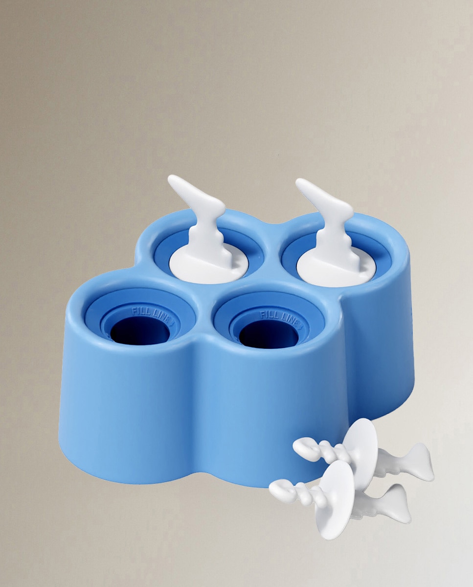 Molde de Gelados de Tubarão 4 Peças Multicolor-2