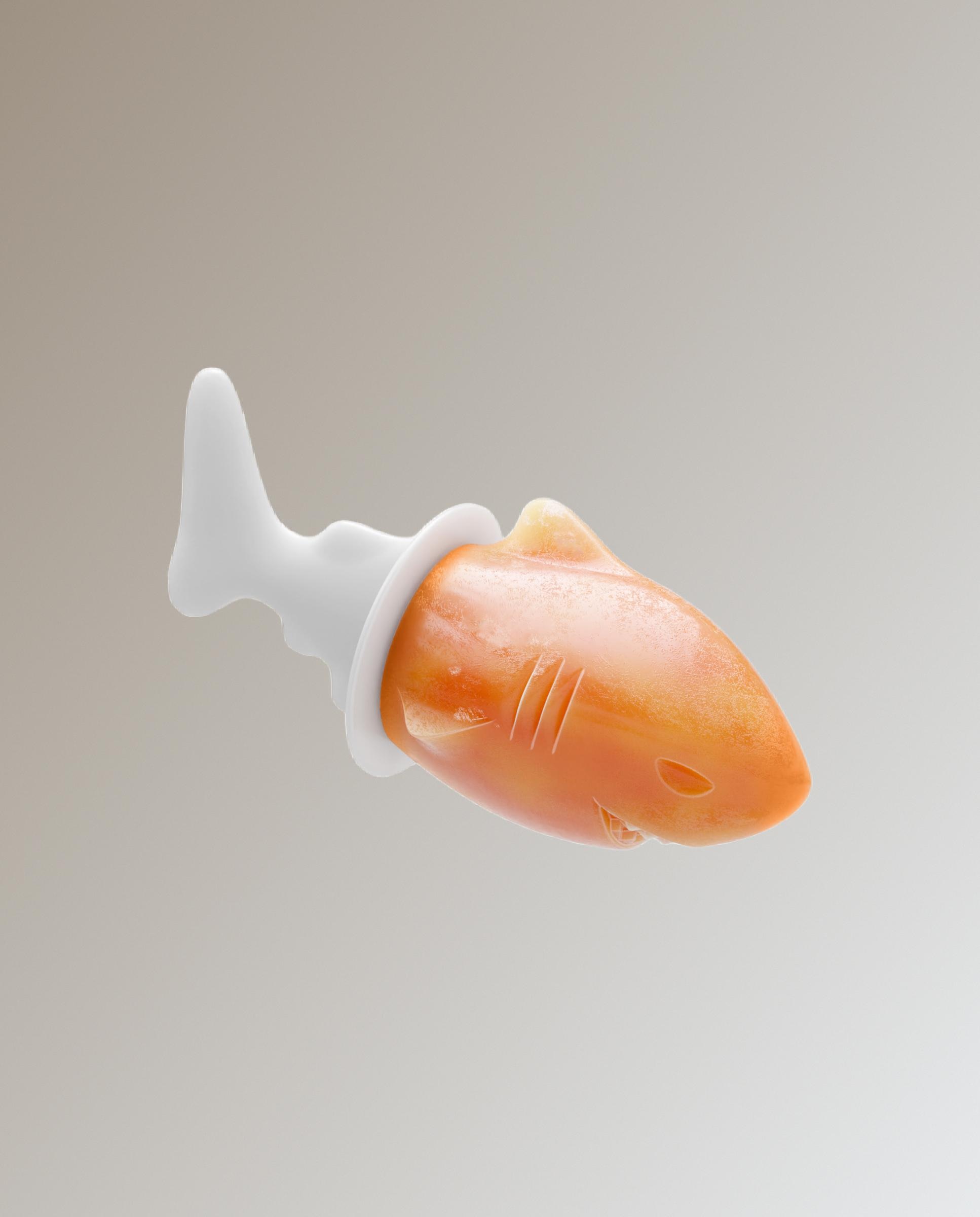 Molde de Gelados de Tubarão 4 Peças Multicolor-3