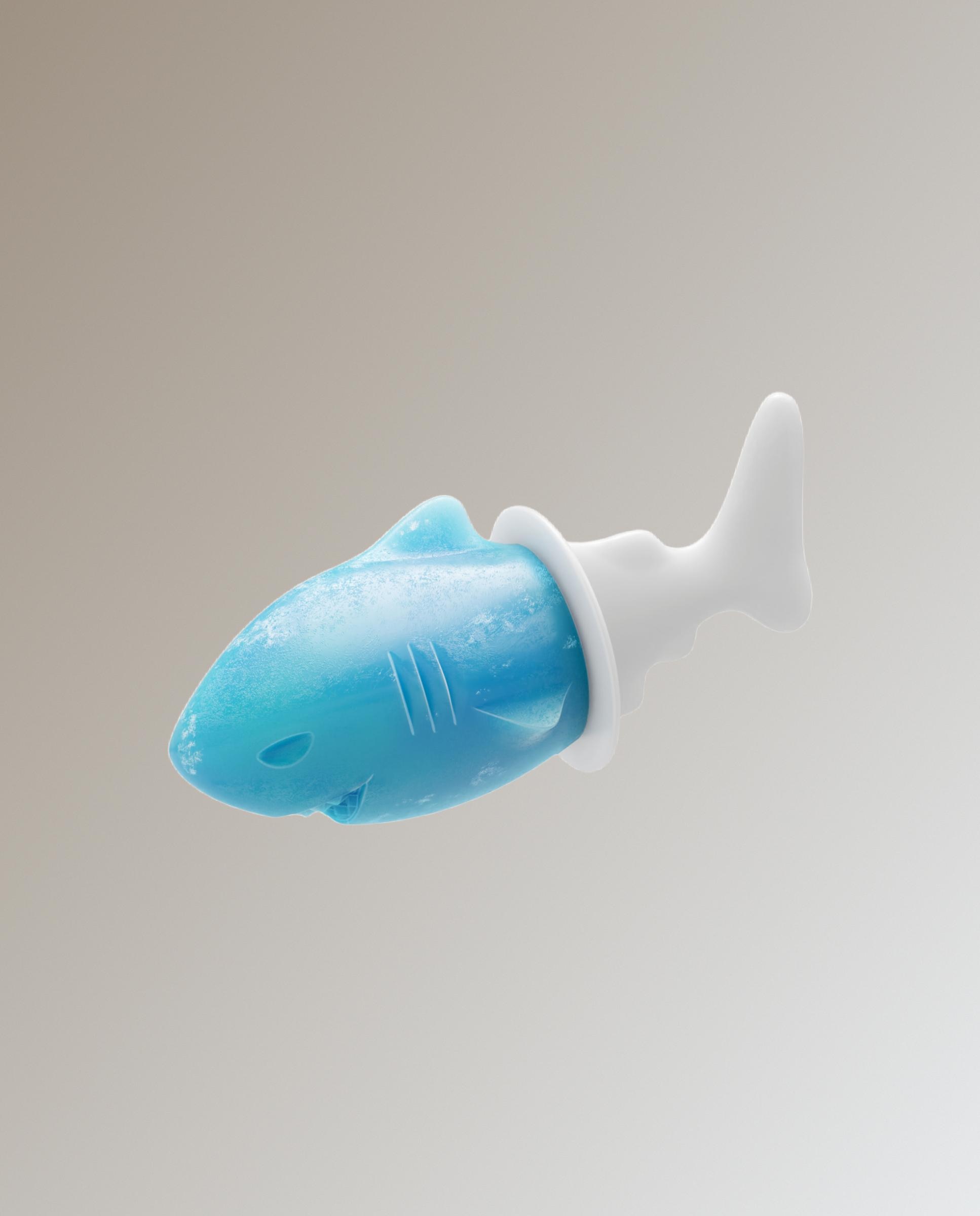 Molde de Gelados de Tubarão 4 Peças Multicolor-6