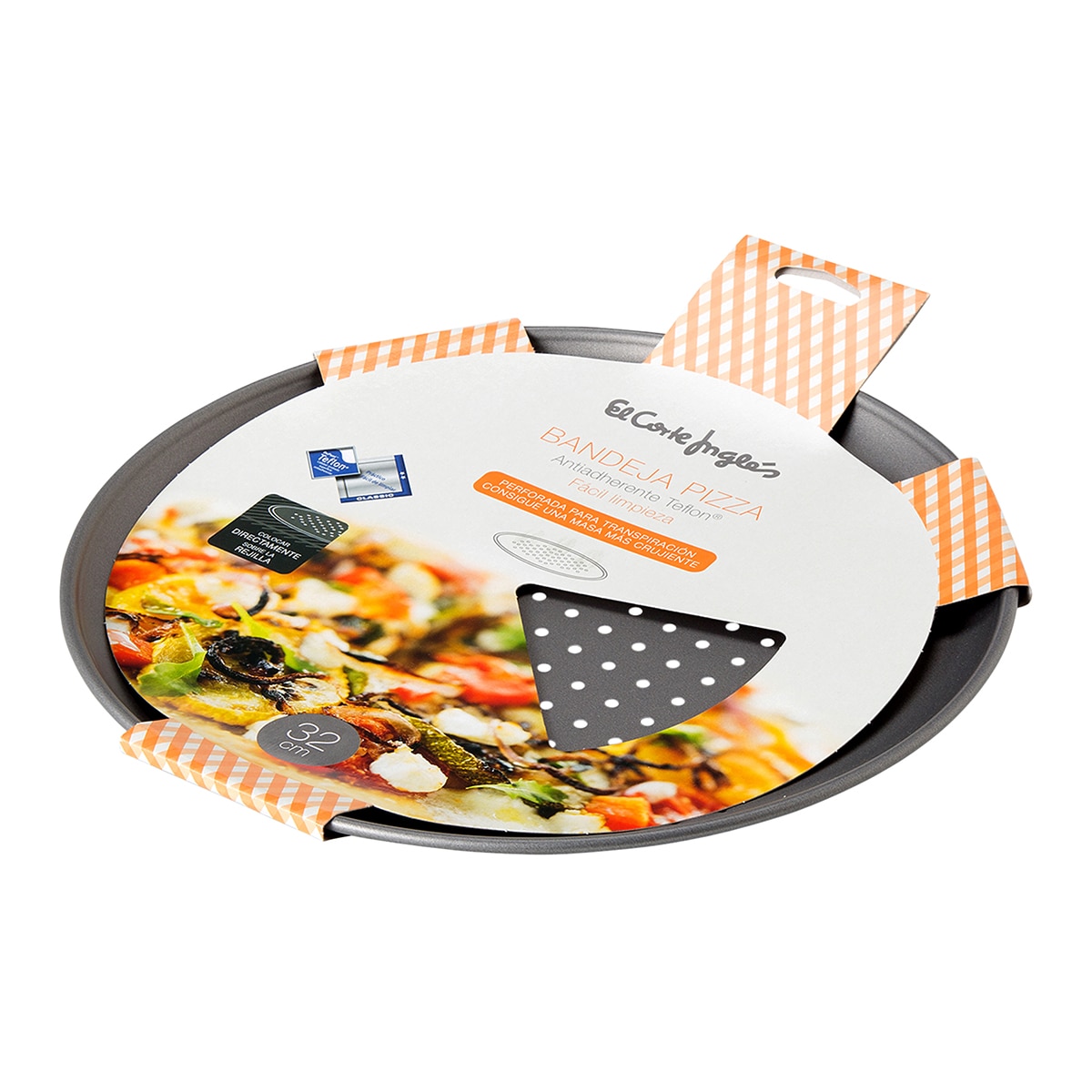 Bandeja de forno perfurada para pizza El Corte Inglés Cinzento-2