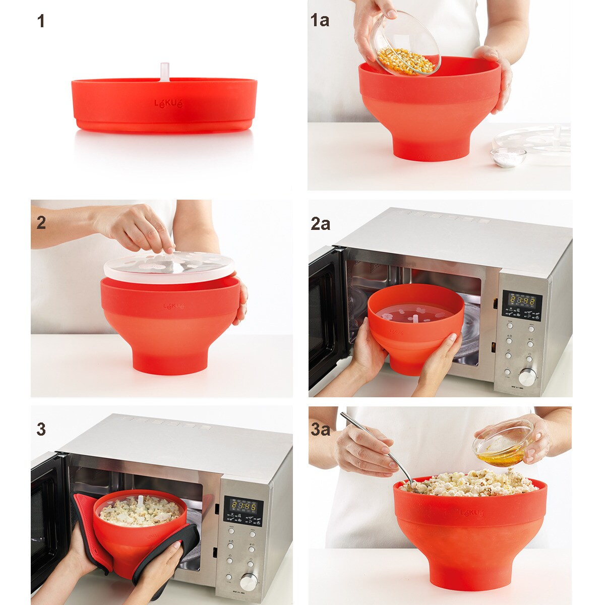 Recipiente para Pipocas Pop Corn Vermelho-4