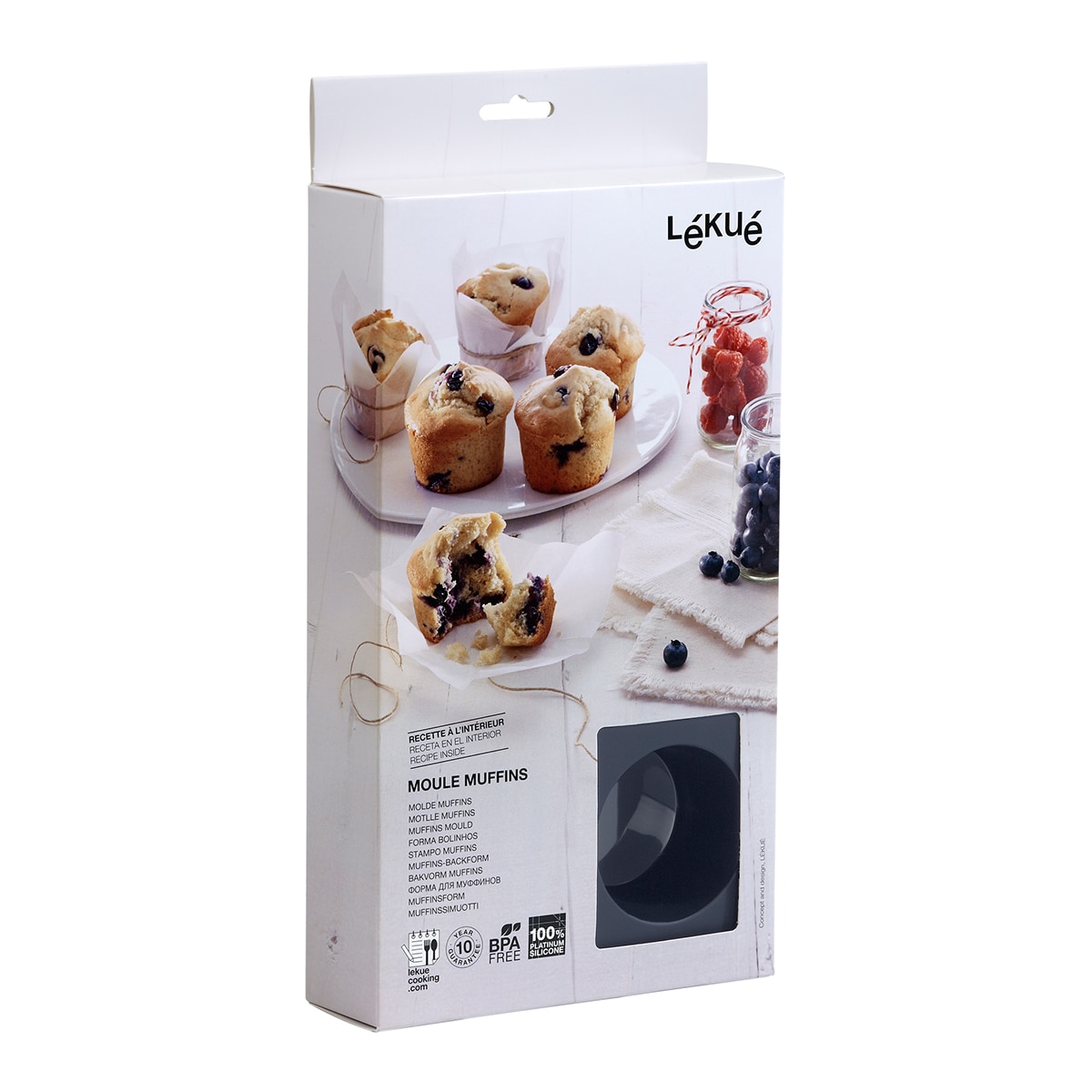 Molde para 6 muffins Lékué Vermelho-2